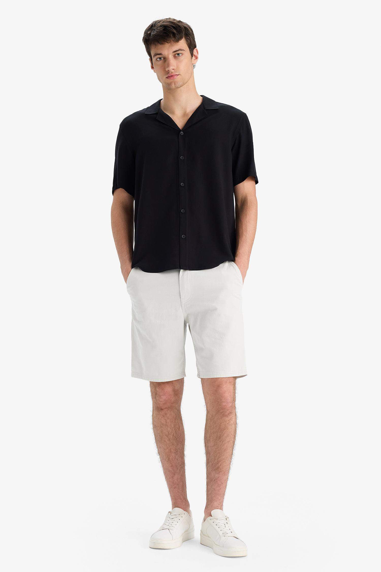 Cotton Regular Fit Bermuda Shorts