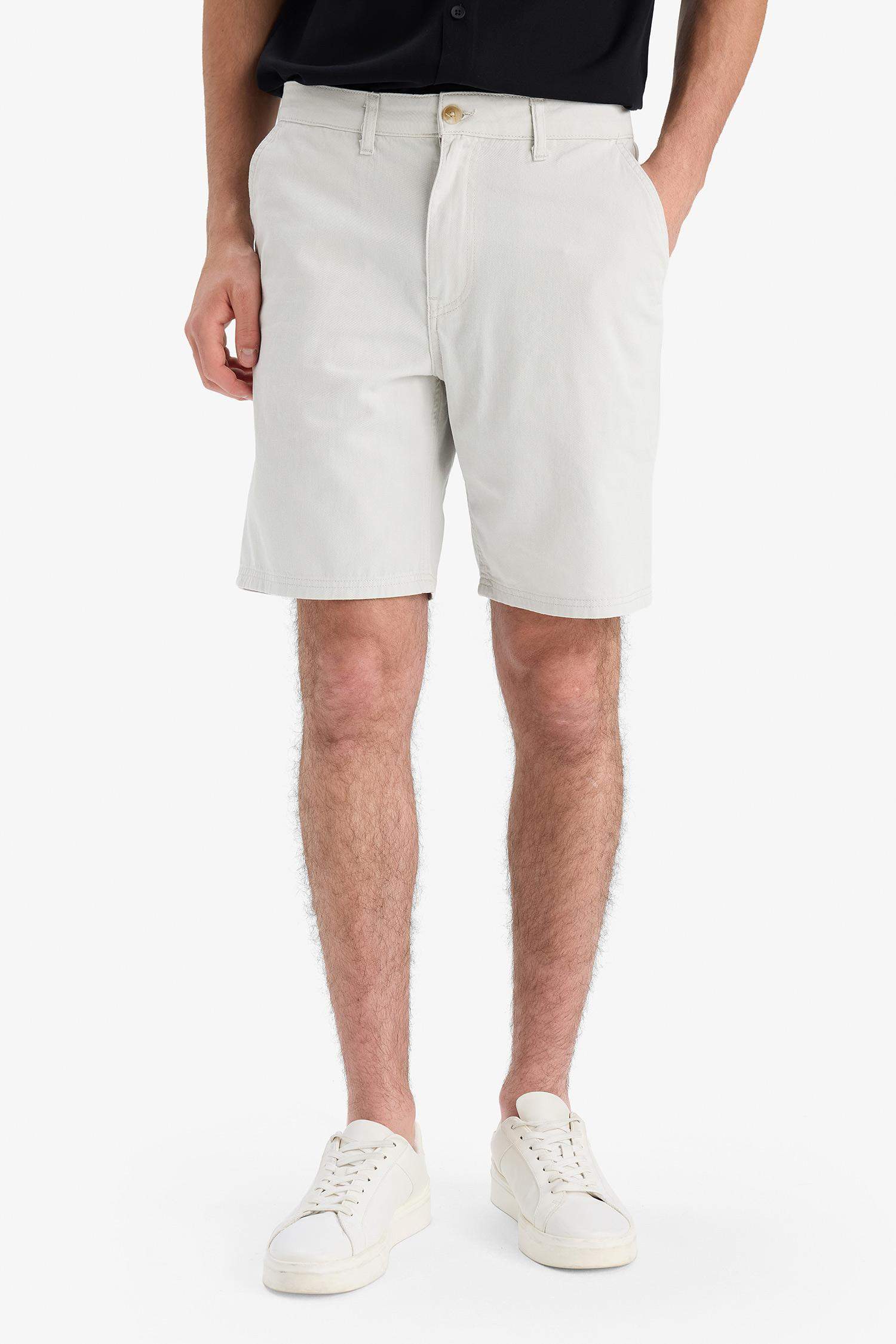 Cotton Regular Fit Bermuda Shorts
