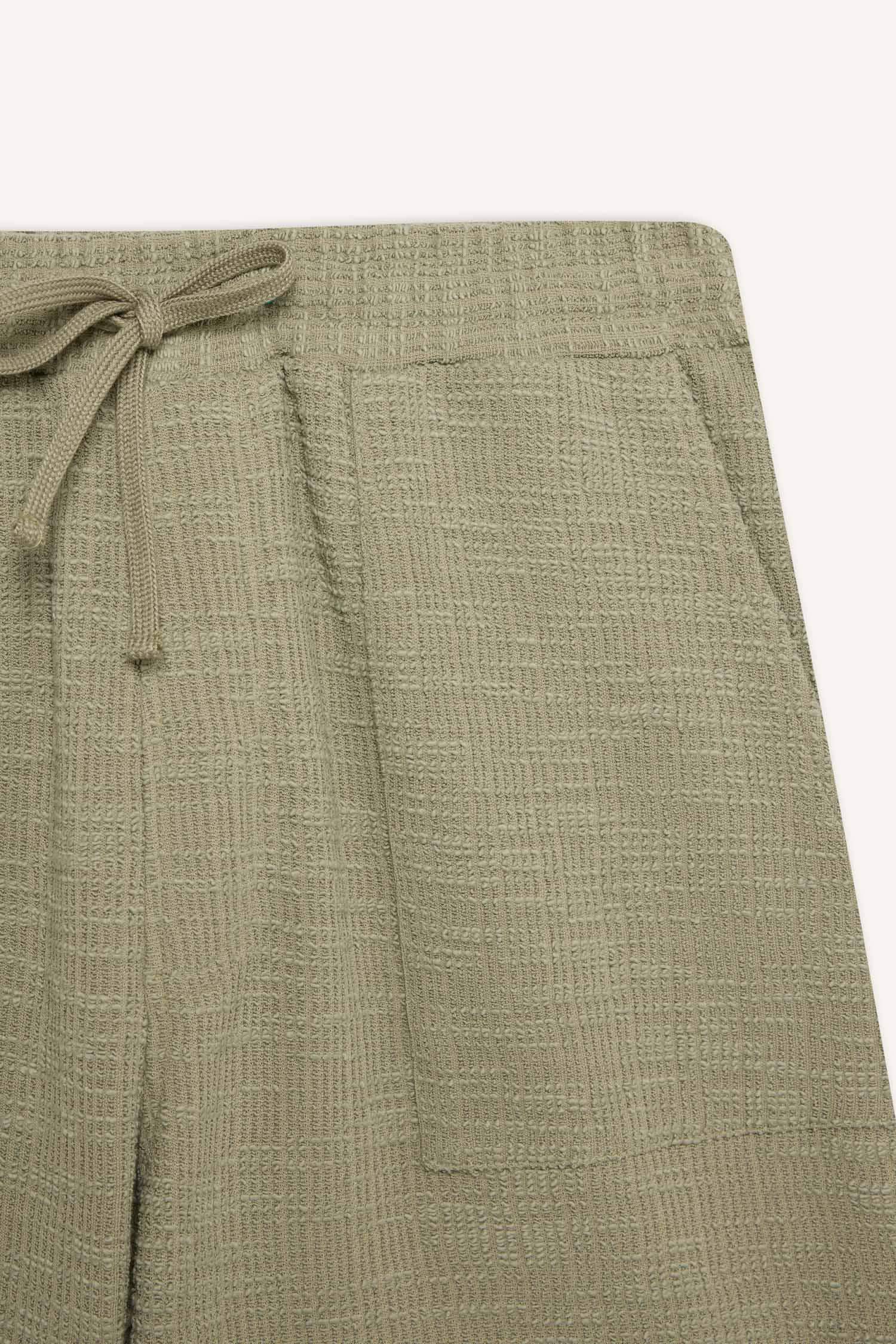 Relax Fit Beli Bağcıklı Bermuda Şort