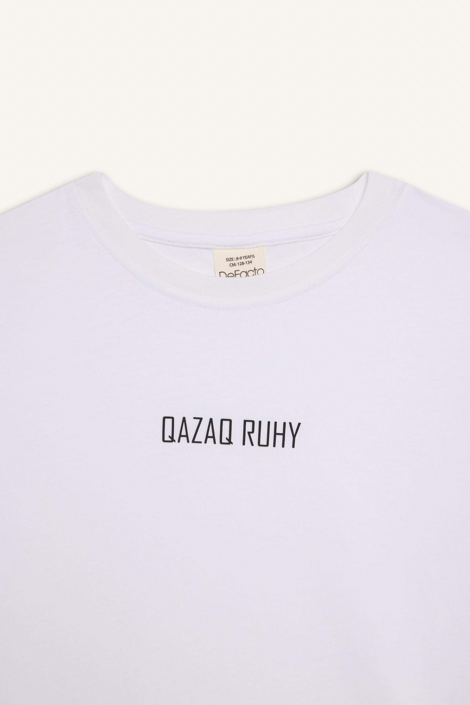 تيشيرت ولادي نص ردن مطبوع قصة عادية بياخة مستديرة