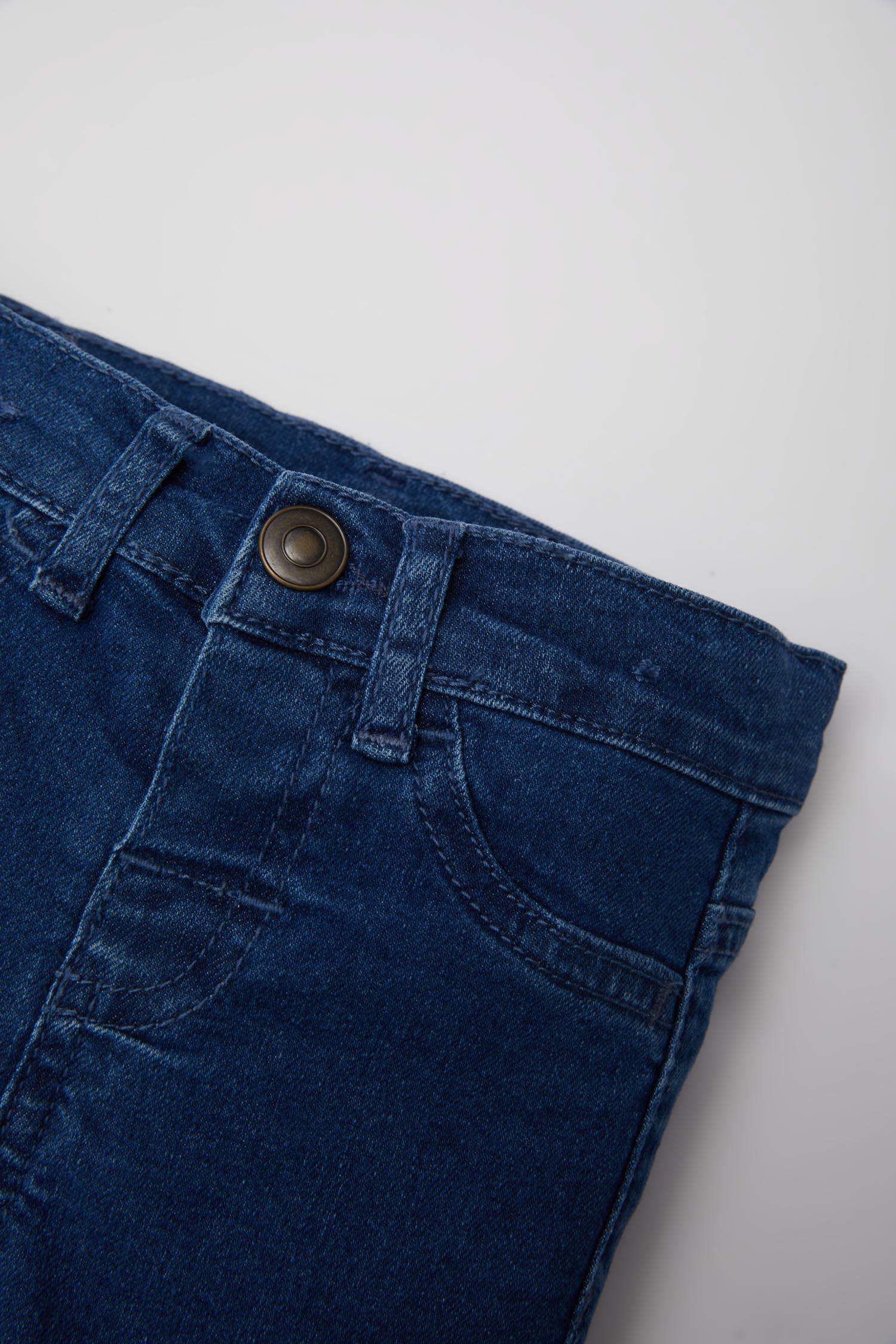 Baby Boy Elastic Waist Straight Leg Jeans