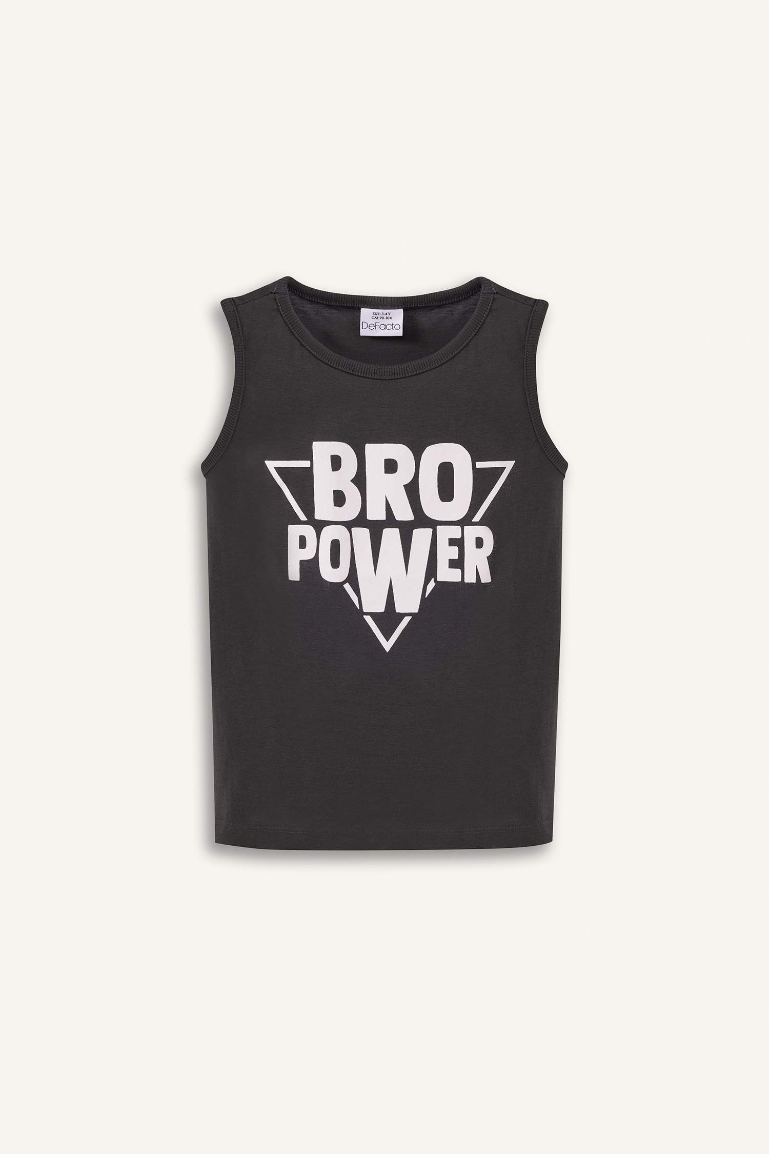 Erkek Bebek Bisiklet Yaka Baskılı Atlet