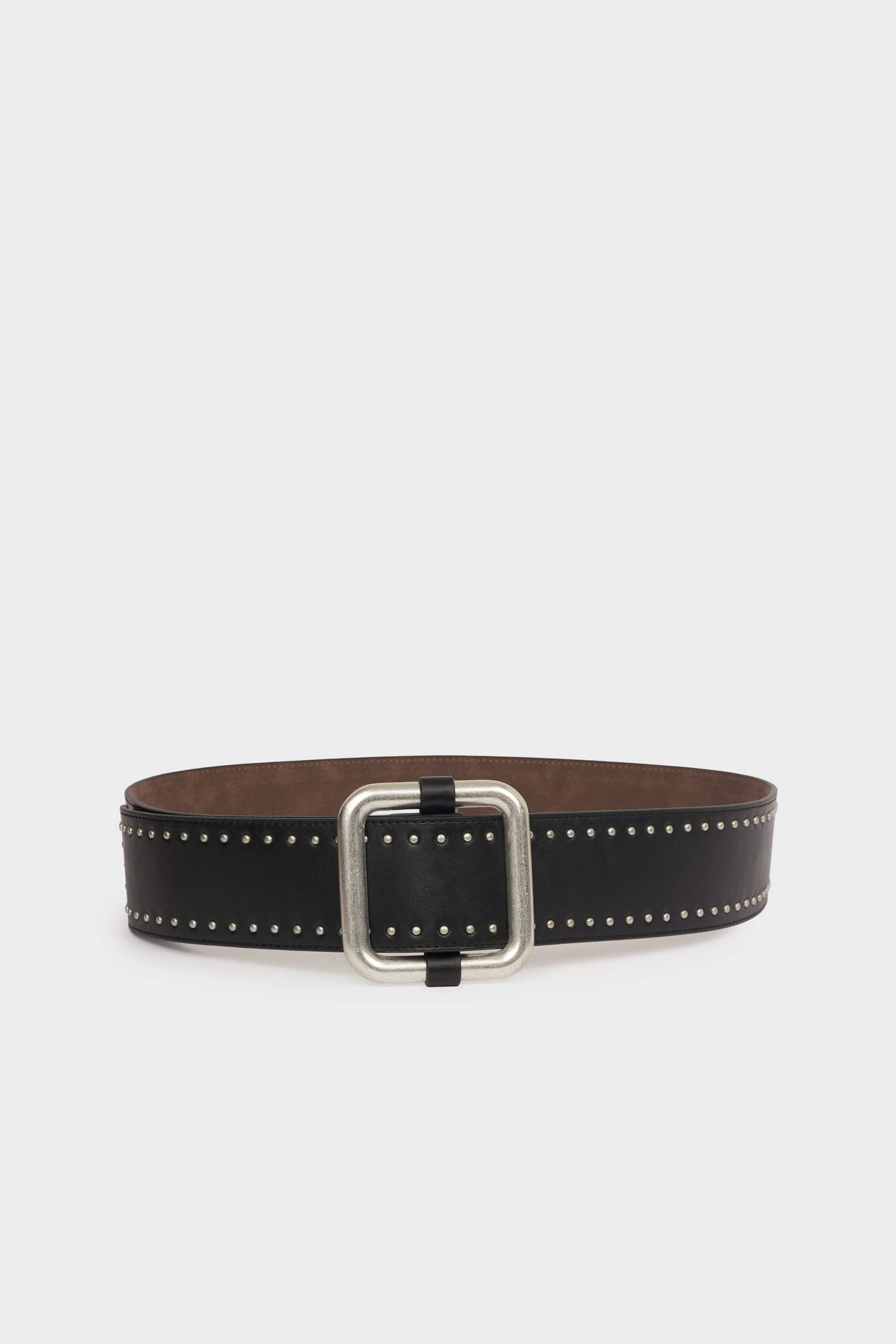 Ceinture en Simili Cuir à grosse boucle pour Femme