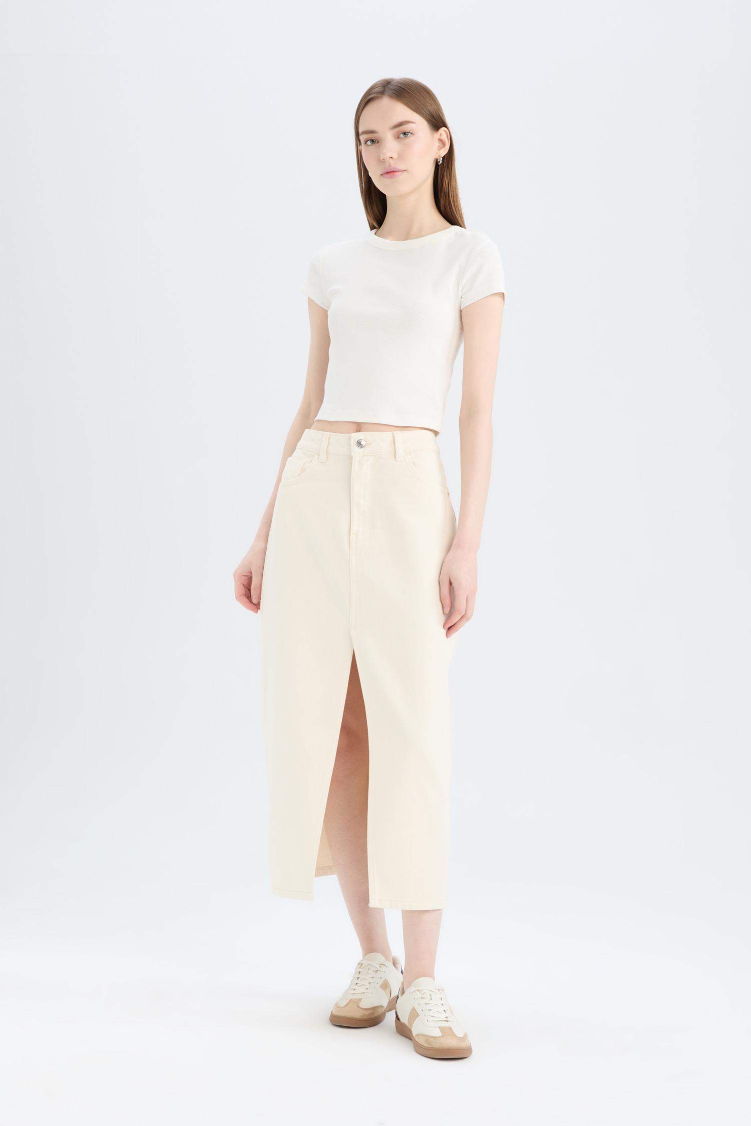 جيبة طويلة جينز