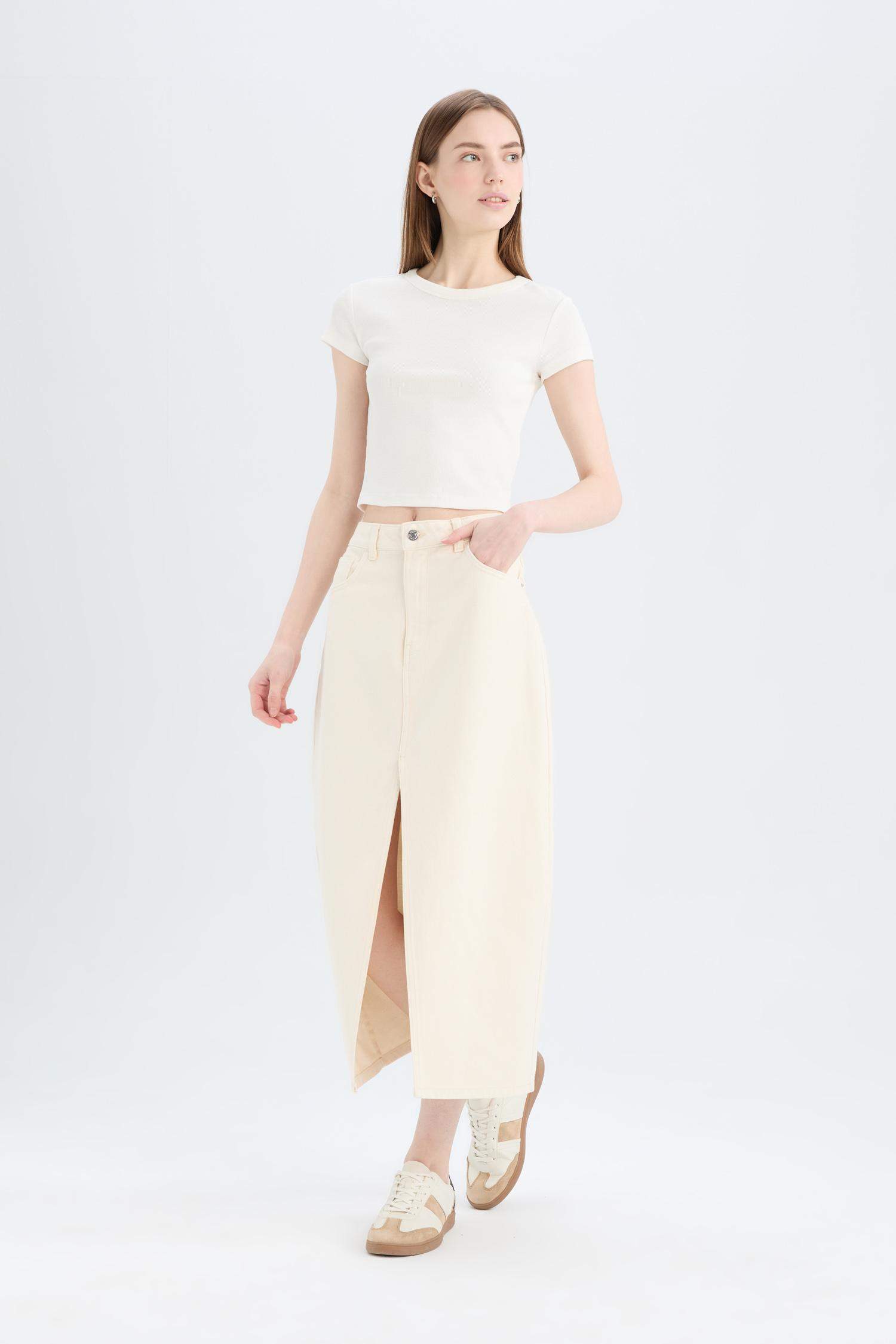 جيبة طويلة جينز