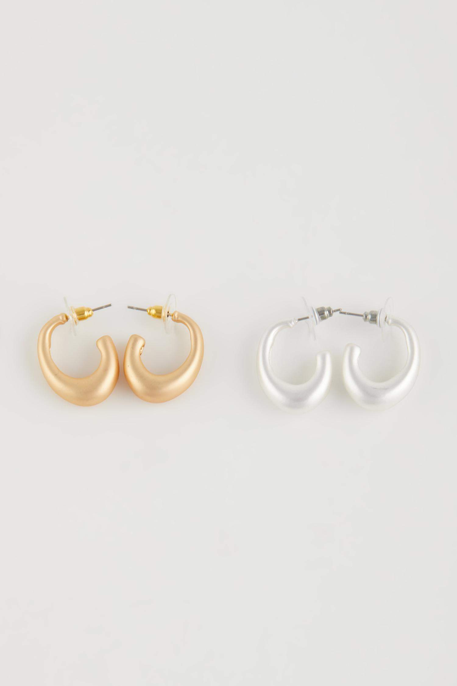 Kadın 2'li Halka Mat Küpe