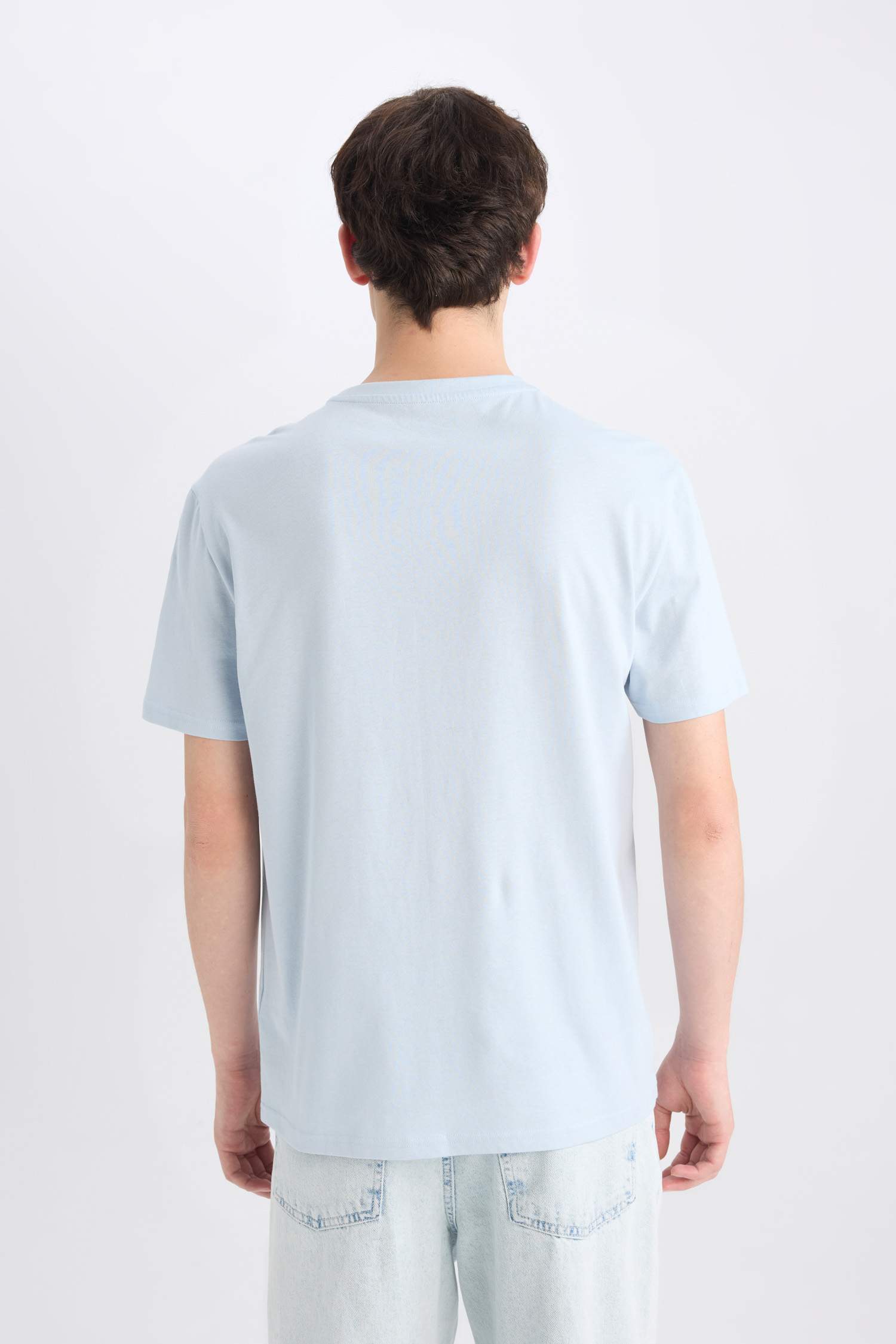 Regular Fit Crew Neck Printed Short Sleeve T-Shirt