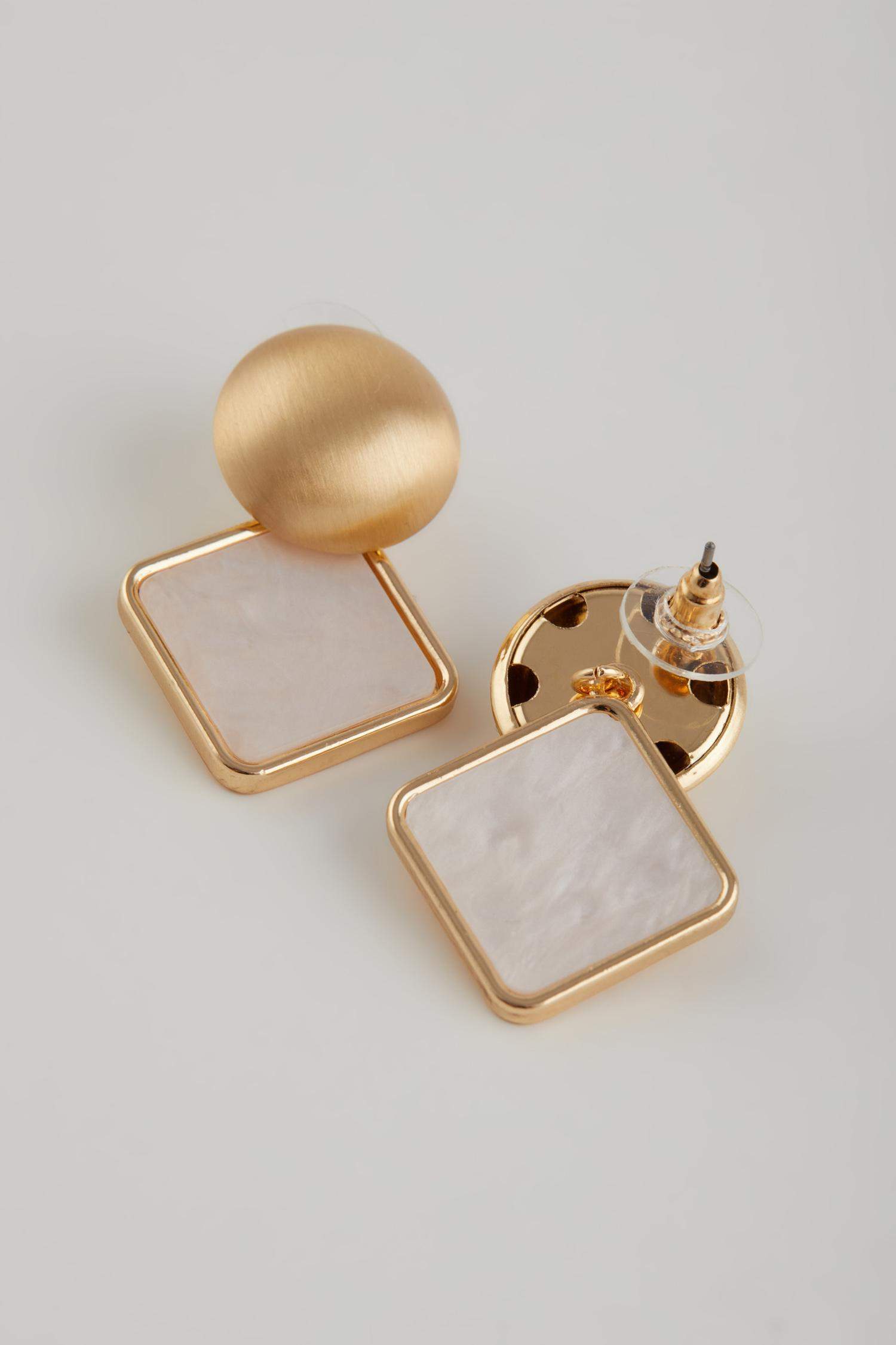 Kadın 2'li Mat Gold Küpe