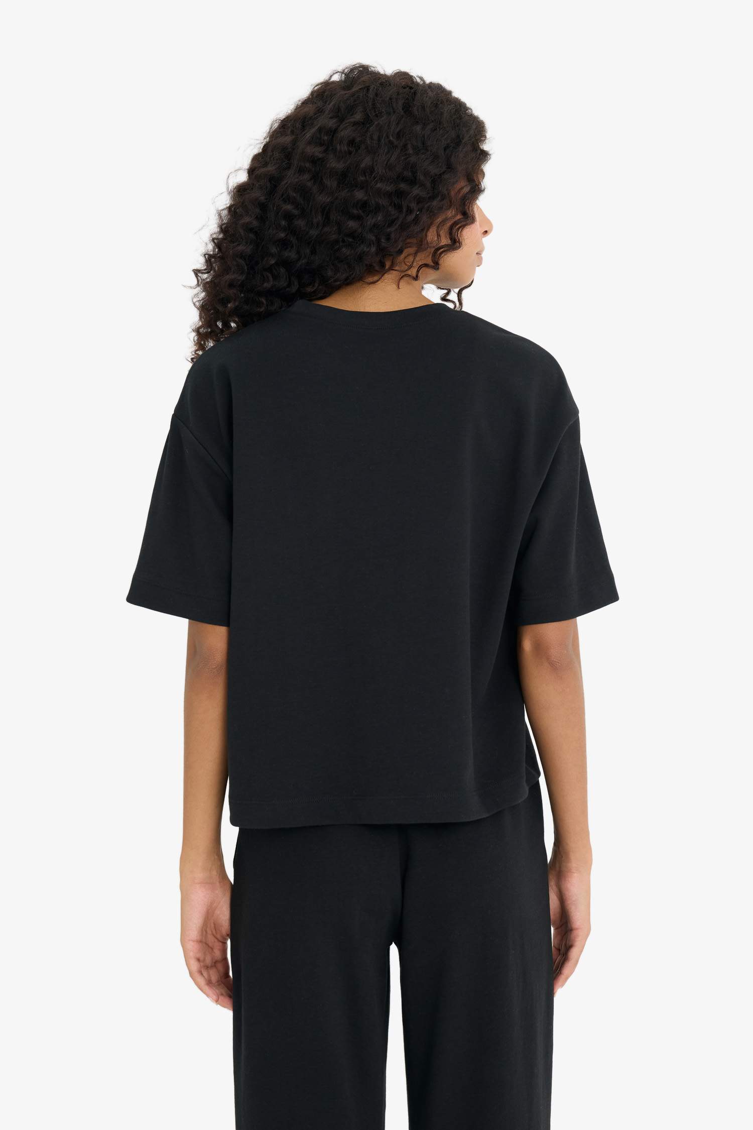 T-shirt oversize basique à col rond et manches courtes