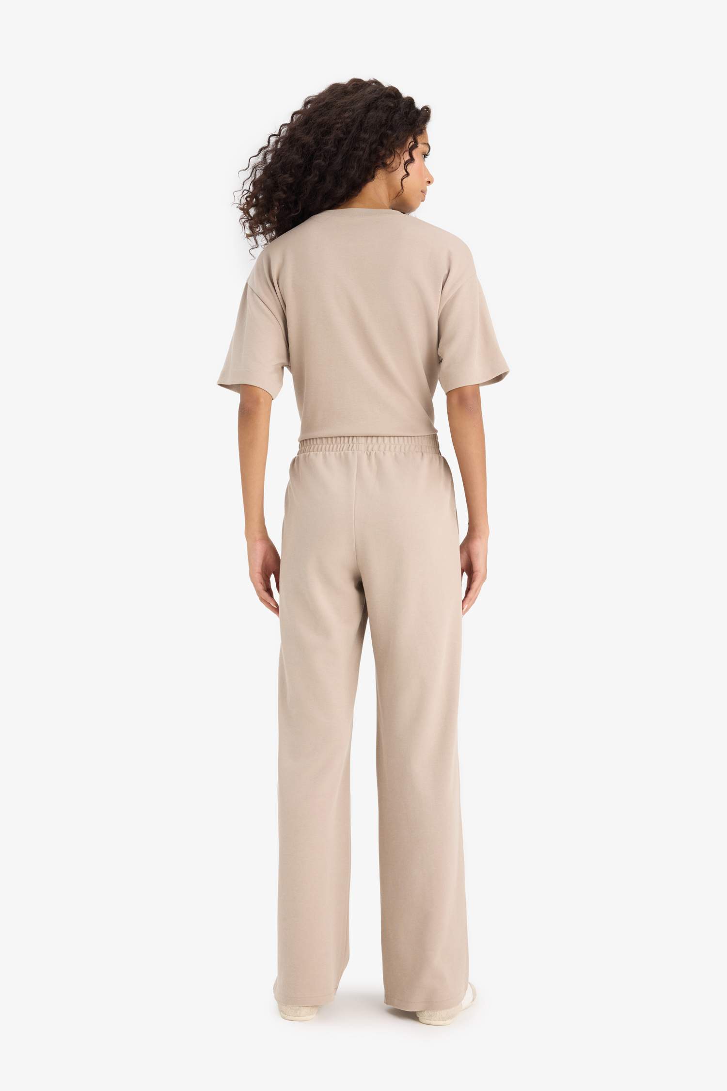 Wide Leg Basic Trousers