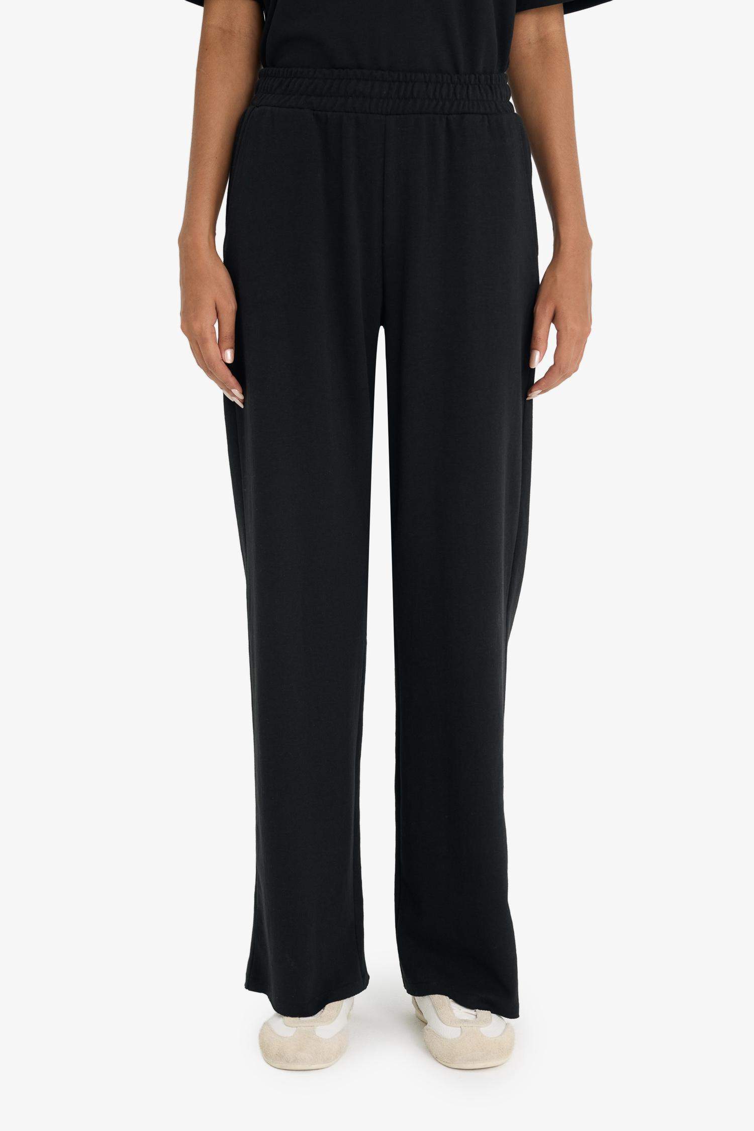 Wide Leg Basic Trousers