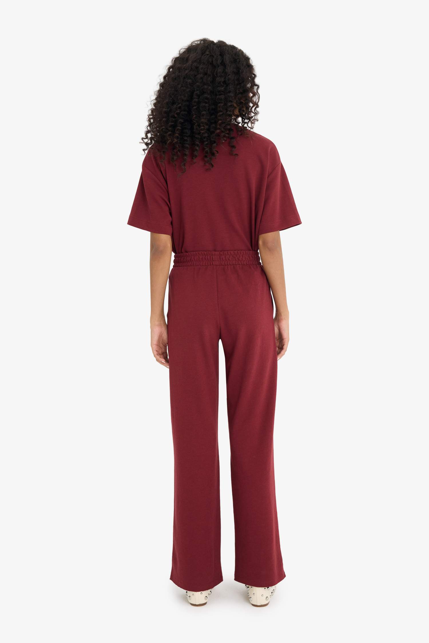 Wide Leg Basic Trousers