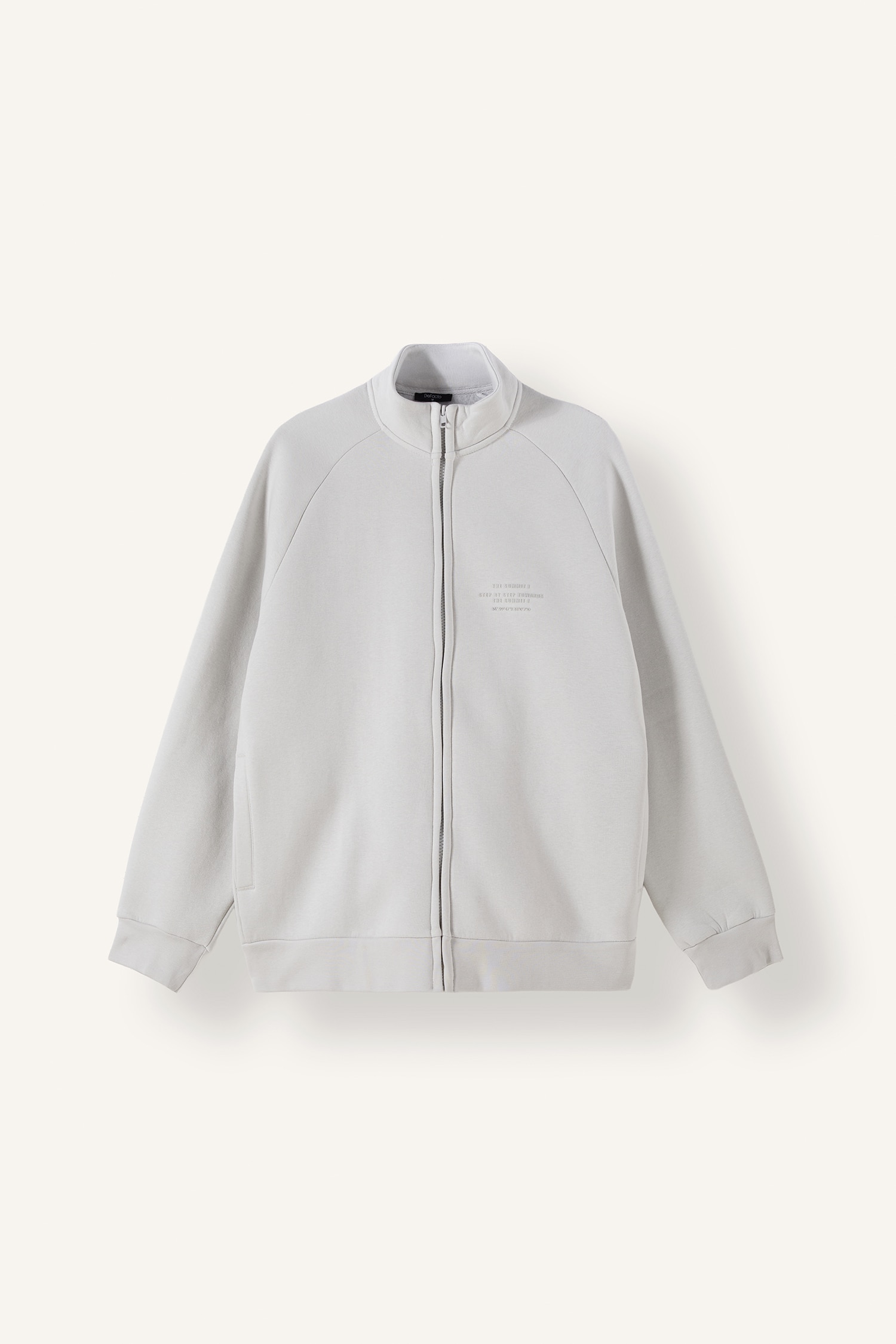 DeFacto Boxy Fit Baskılı Sweatshirt Hırka