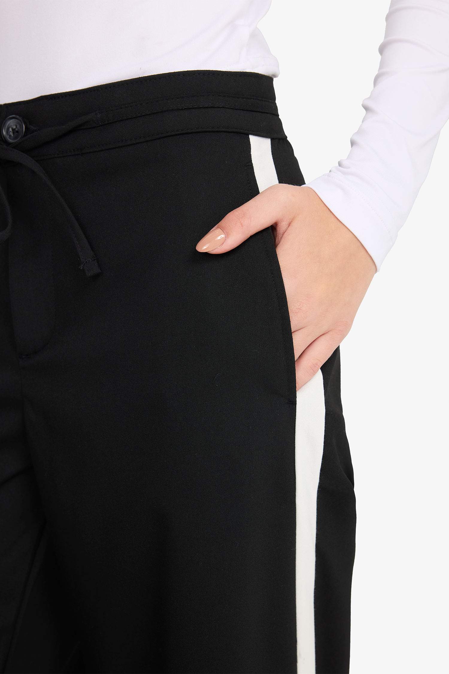 Wide Leg Kumaş Pantolon Geniş Paça Normal Bel