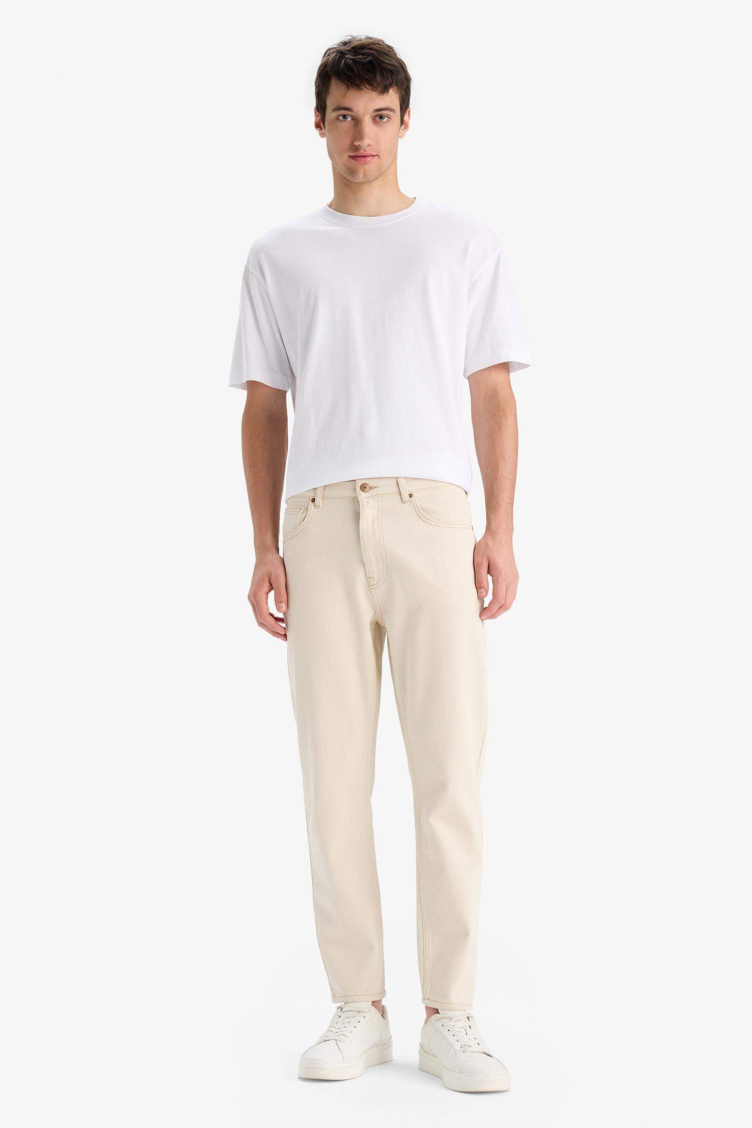 %100 Pamuk 90's Slim Fit Dar Kalıp Yüksek Bel Dar Paça Jean Pantolon