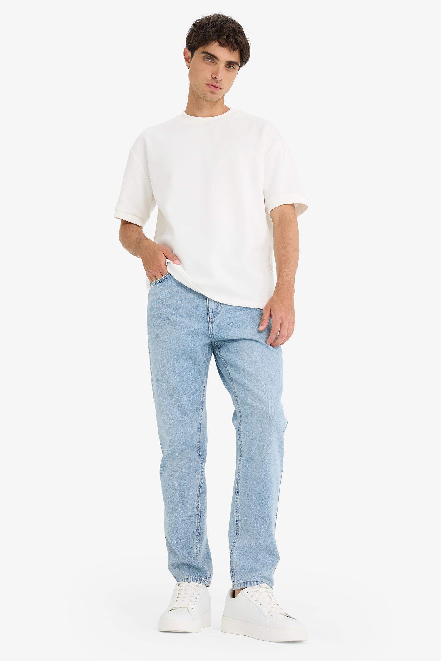 بنطلون قطن جينز جينز 90’S سليم فيت بساق ضيق