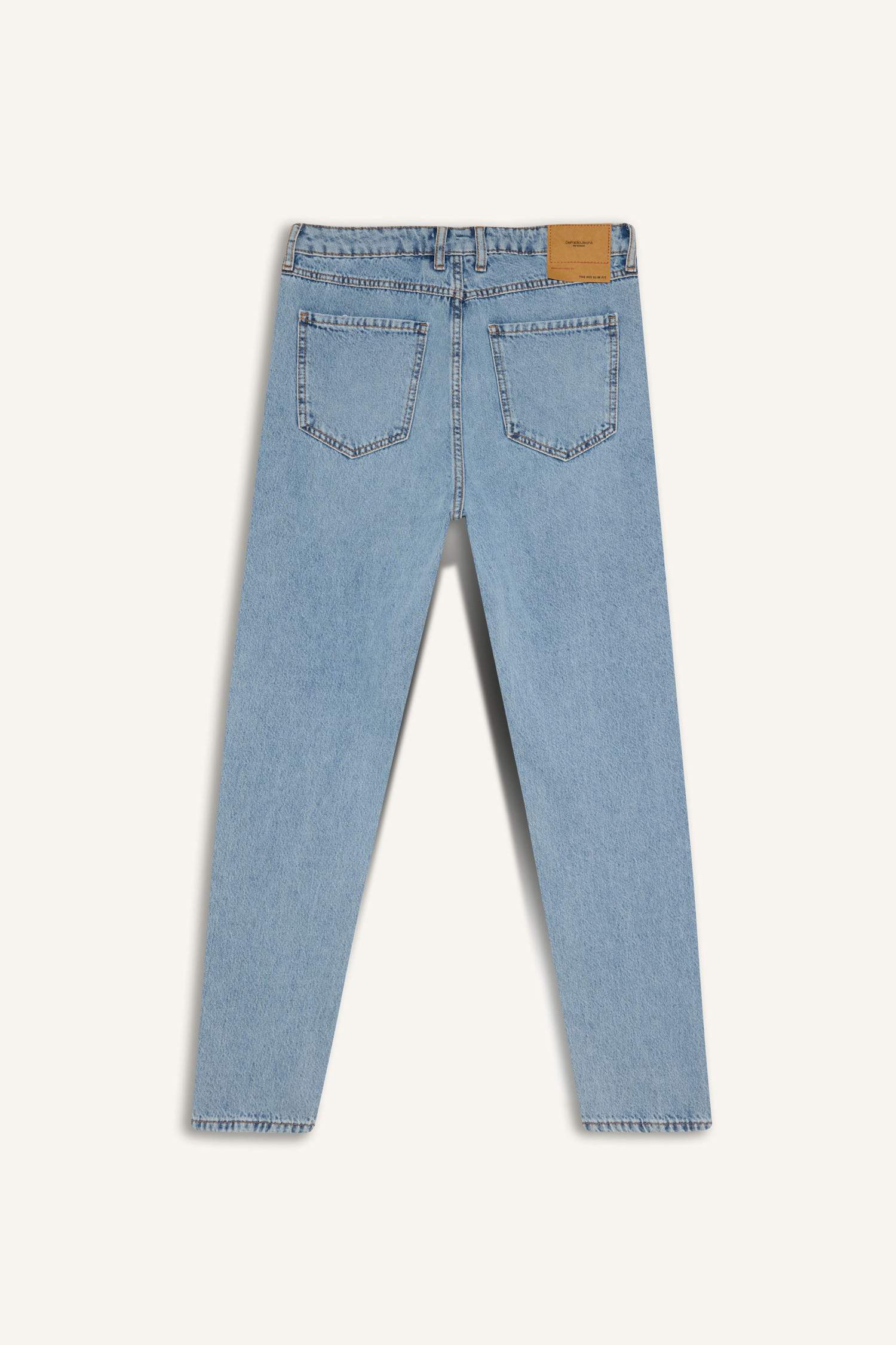 90's Slım Fıt Dar Paça Jean Yıkamalı Pantolon