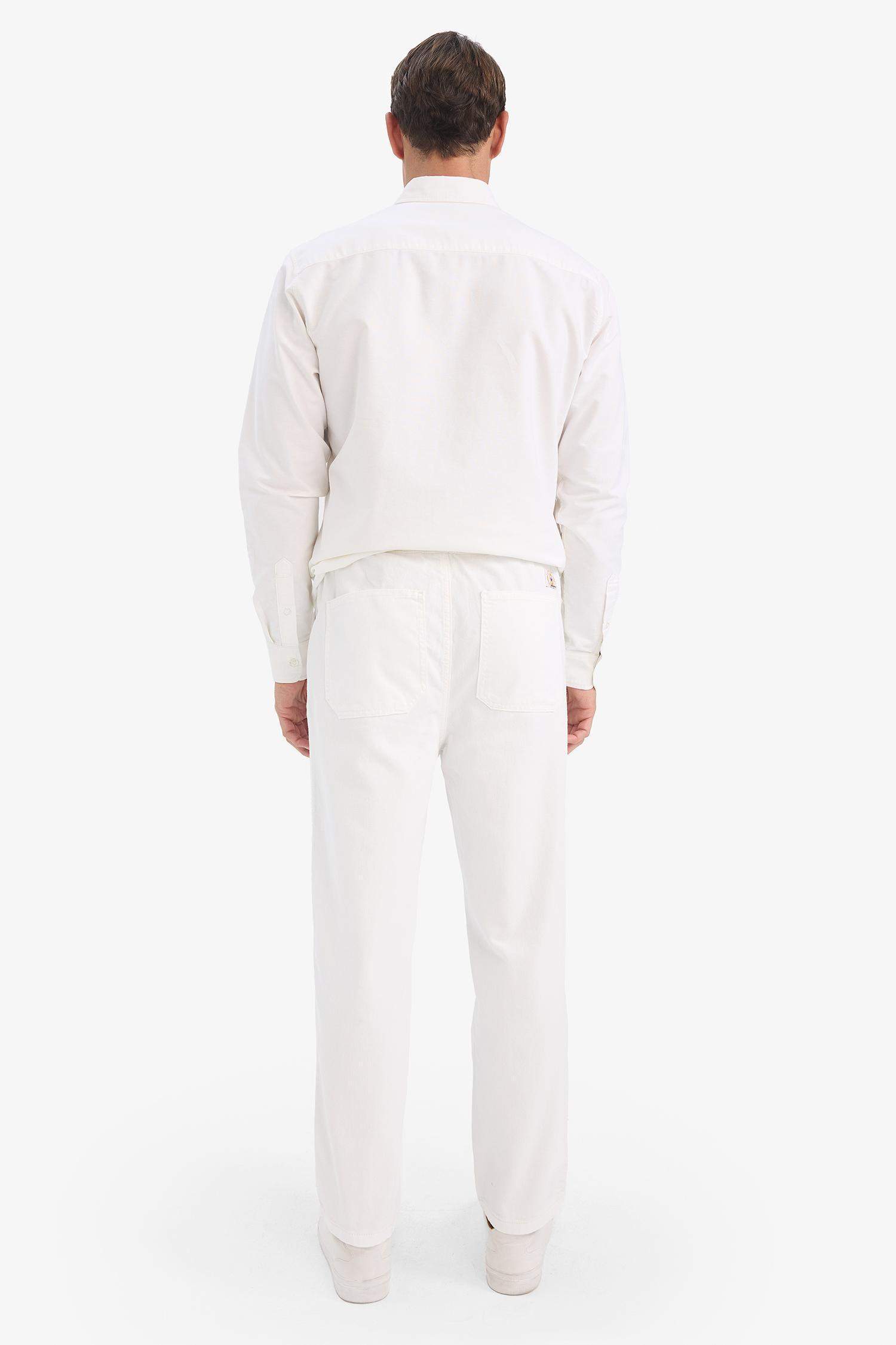 Cotton Wide Leg Elastic Waist Jeans