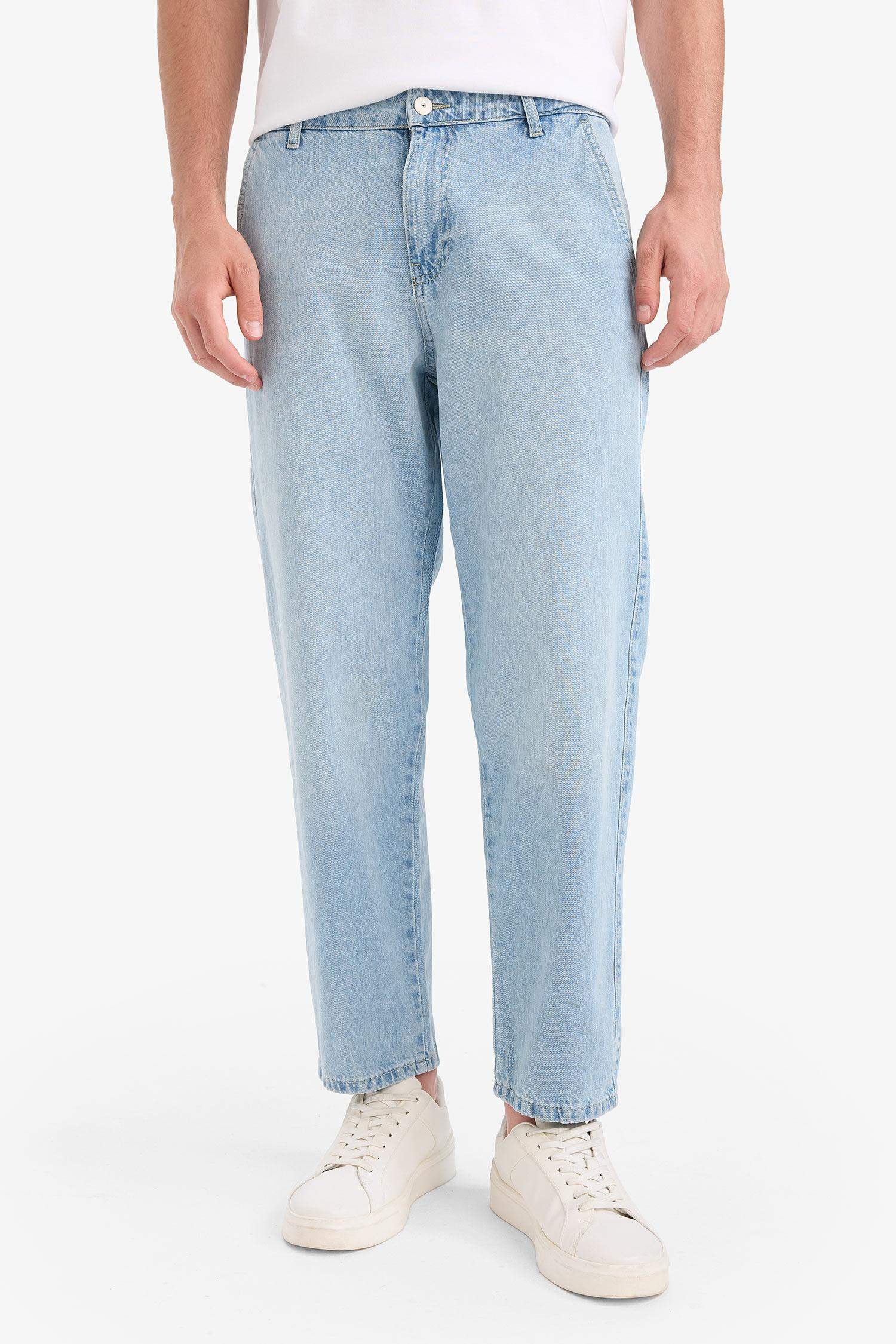Relax Fit Wide Leg Denim Trousers