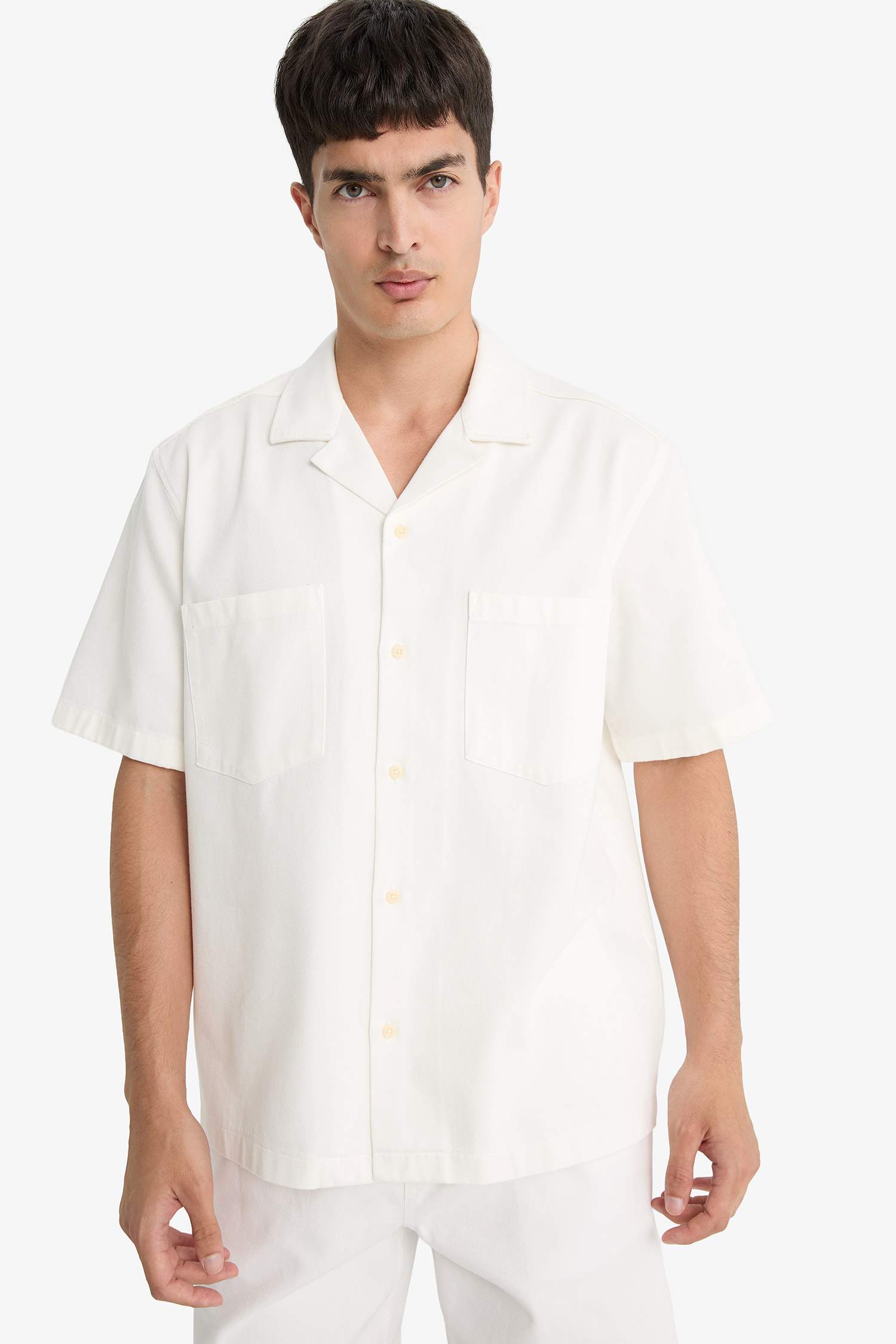 قميص نص ردن قطن قصة مريحة