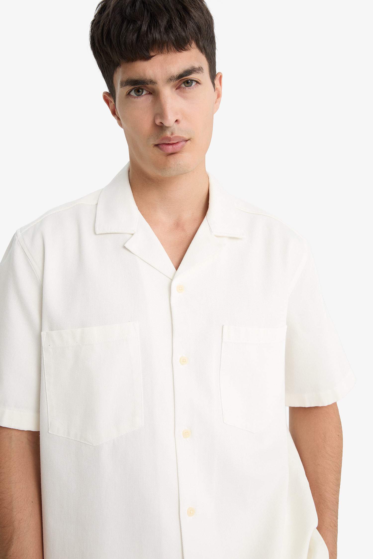 قميص نص ردن قطن قصة مريحة