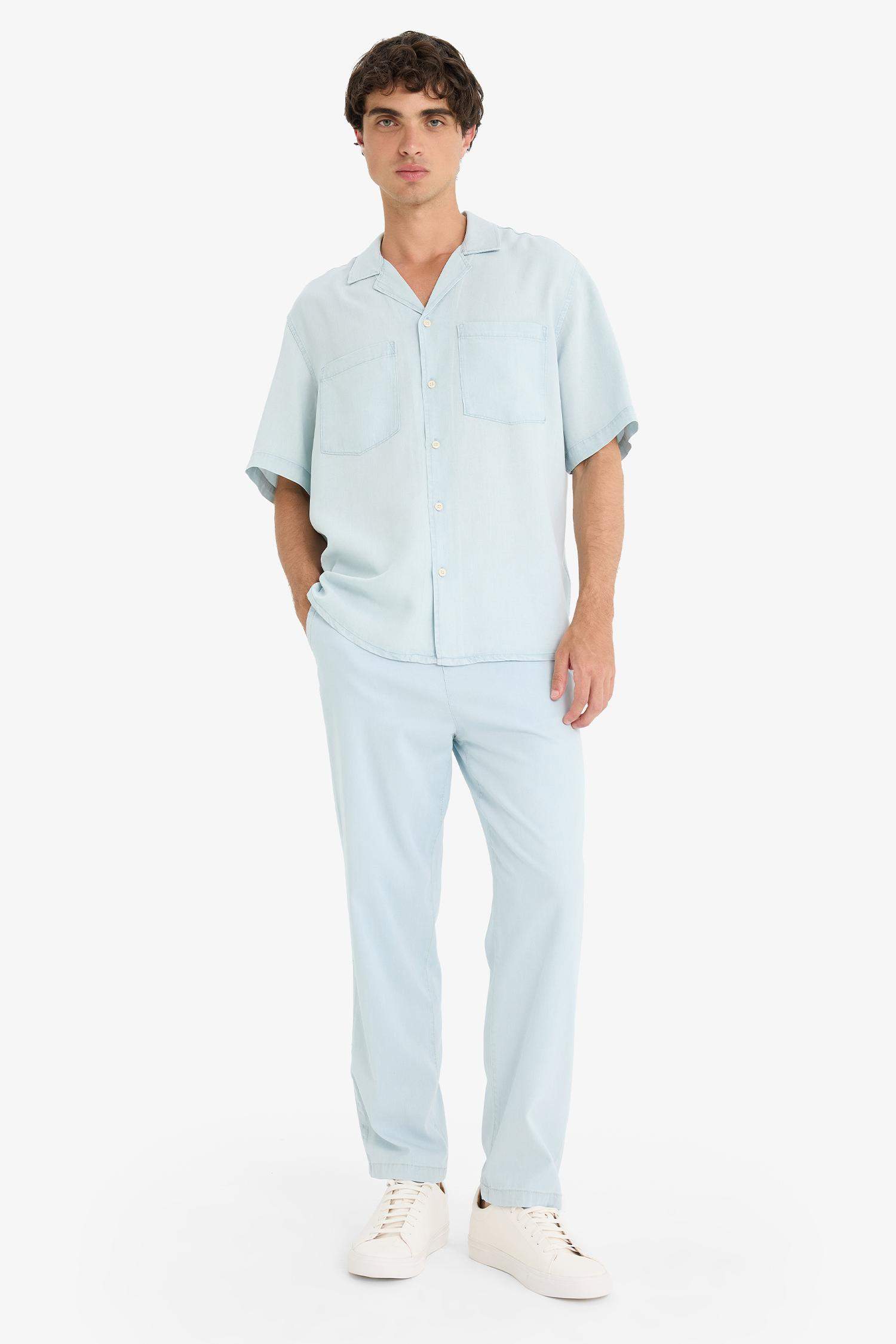 Relax Fit Short Sleeve Cotton Shirt