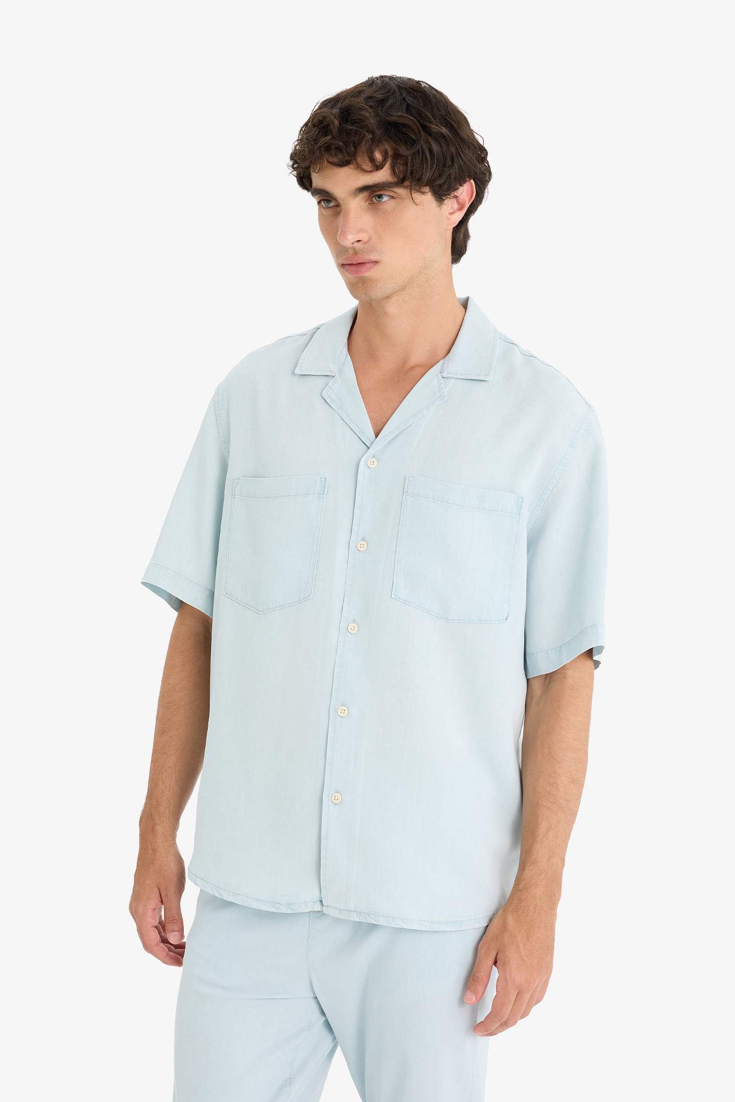 Relax Fit Short Sleeve Cotton Shirt