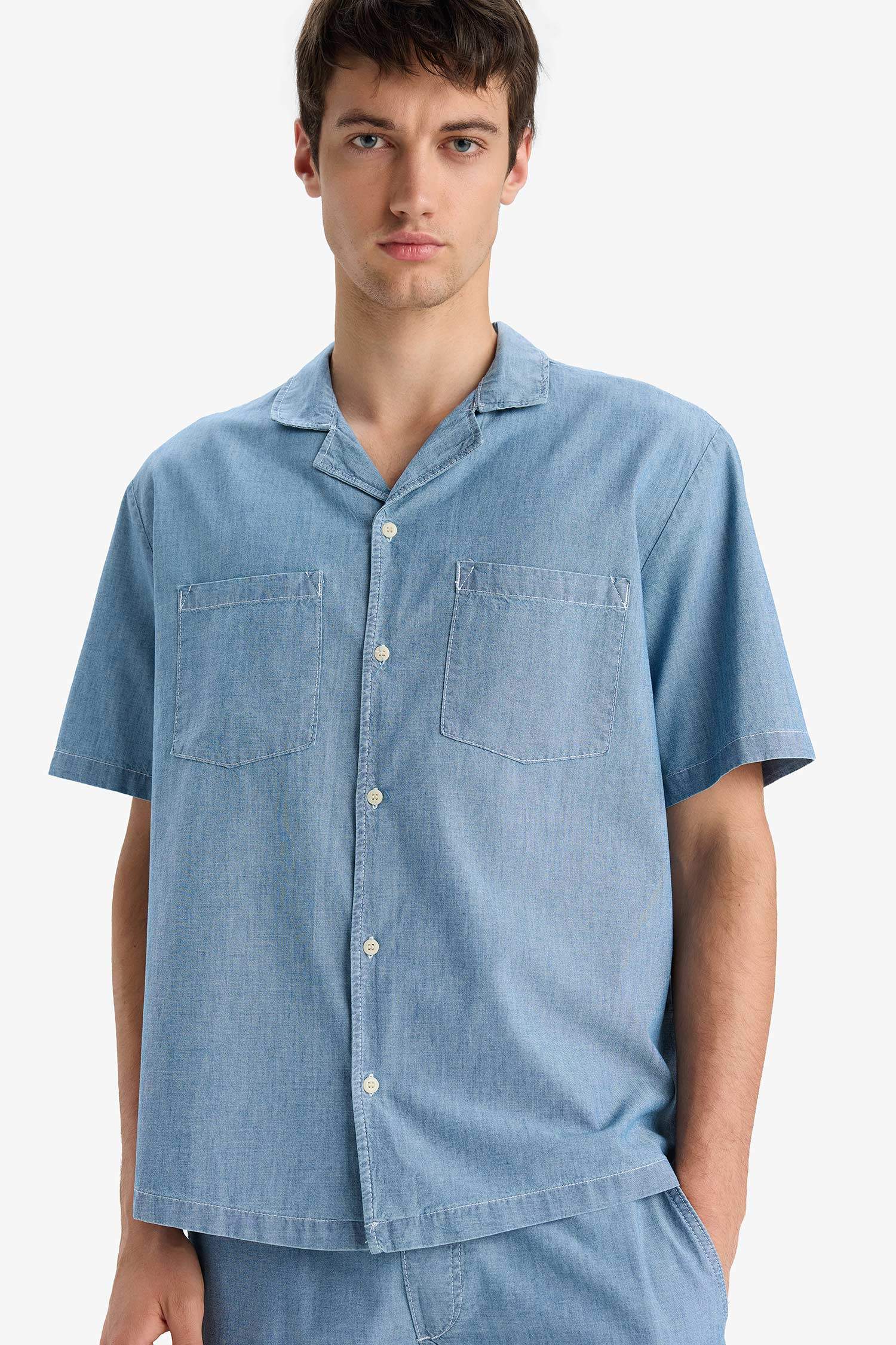 Cotton Relax Fit Denim Shirt