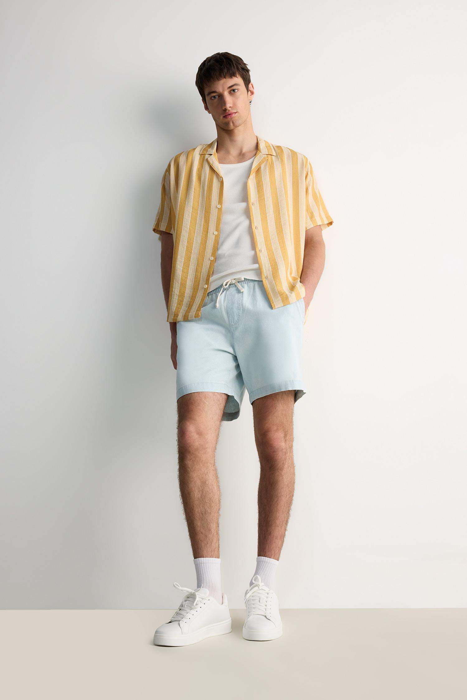 Short jean à coupe décontractée