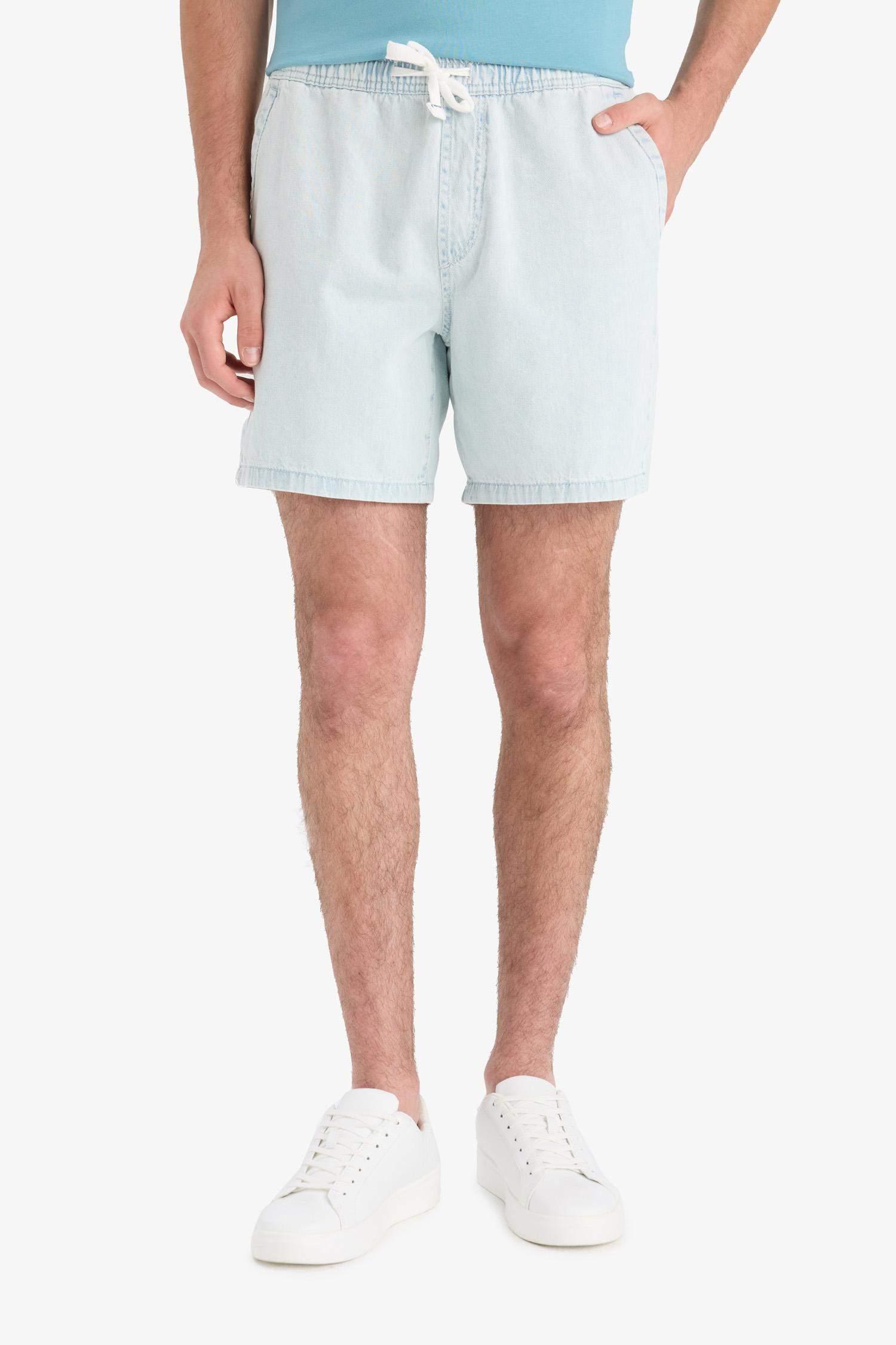 Short jean à coupe décontractée