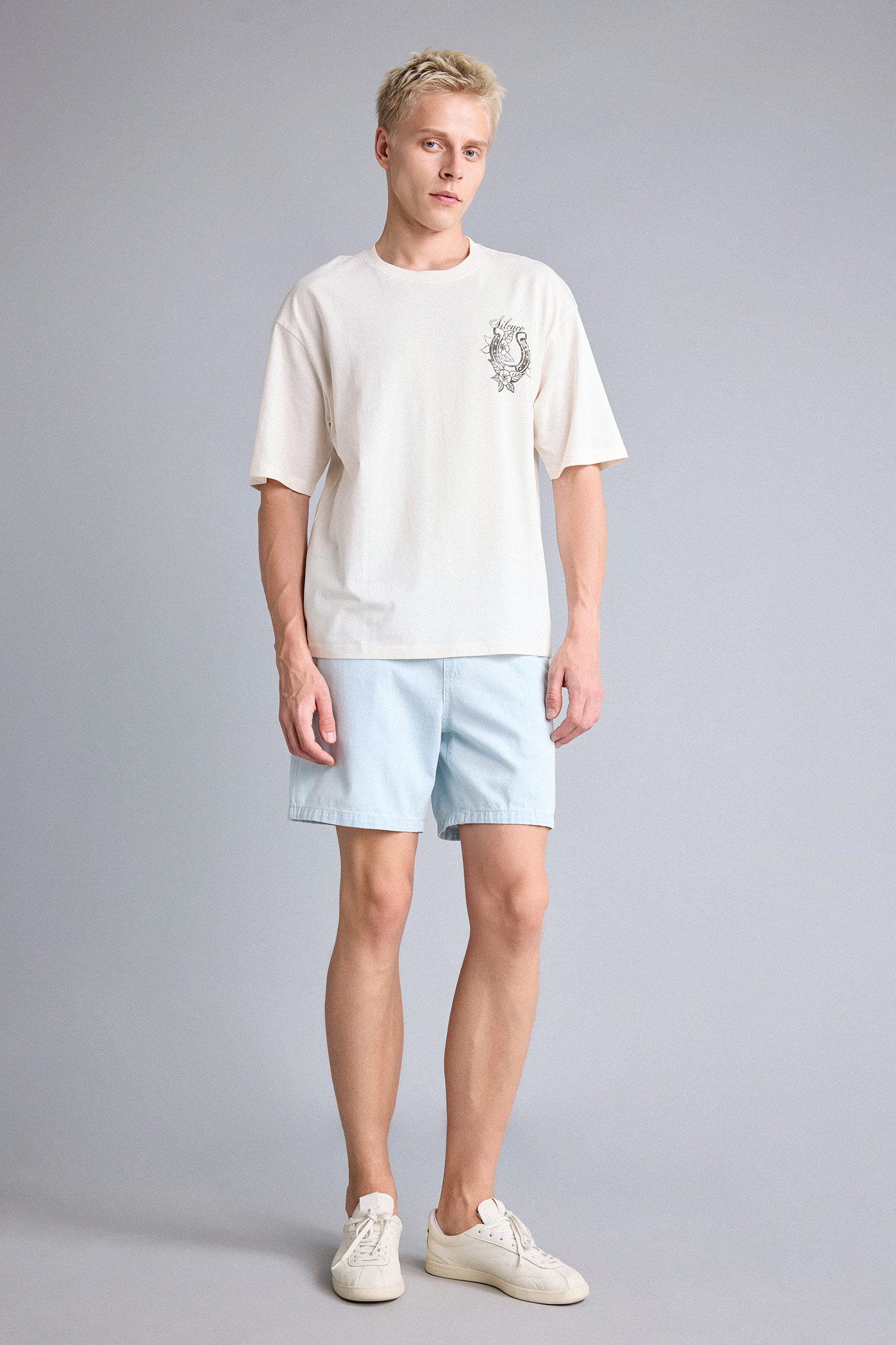DeFacto %100 Pamuk Relaxed Fit Jean Bermuda Şort