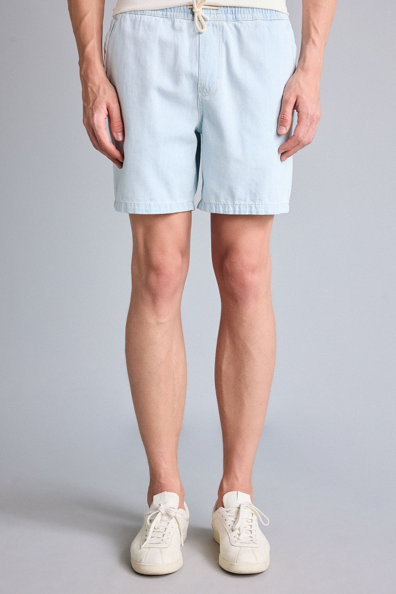 DeFacto %100 Pamuk Relaxed Fit Jean Bermuda Şort görsel 3