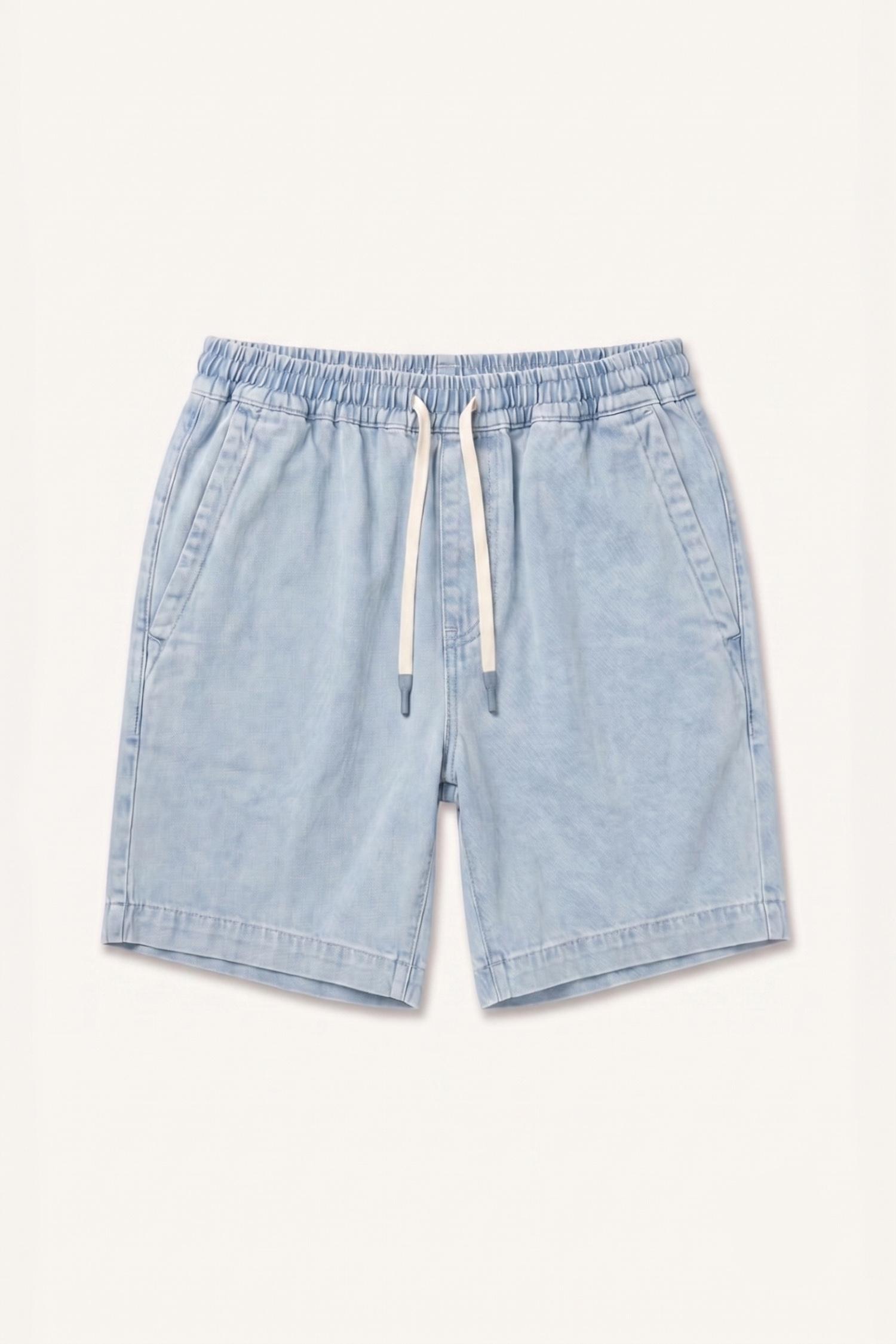 DeFacto %100 Pamuk Relaxed Fit Jean Bermuda Şort görsel 6
