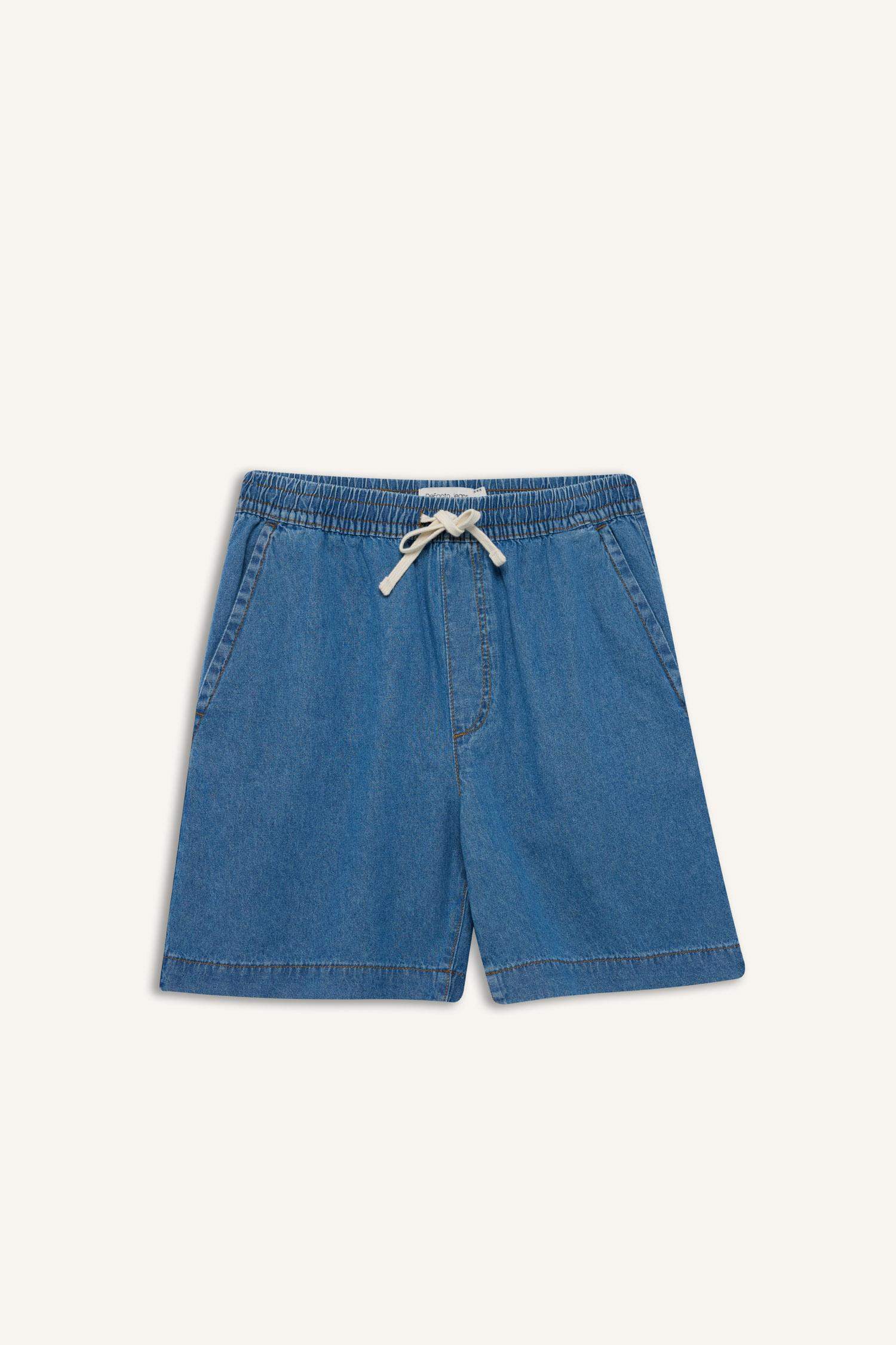 Relax Fit Denim Denim Bermuda