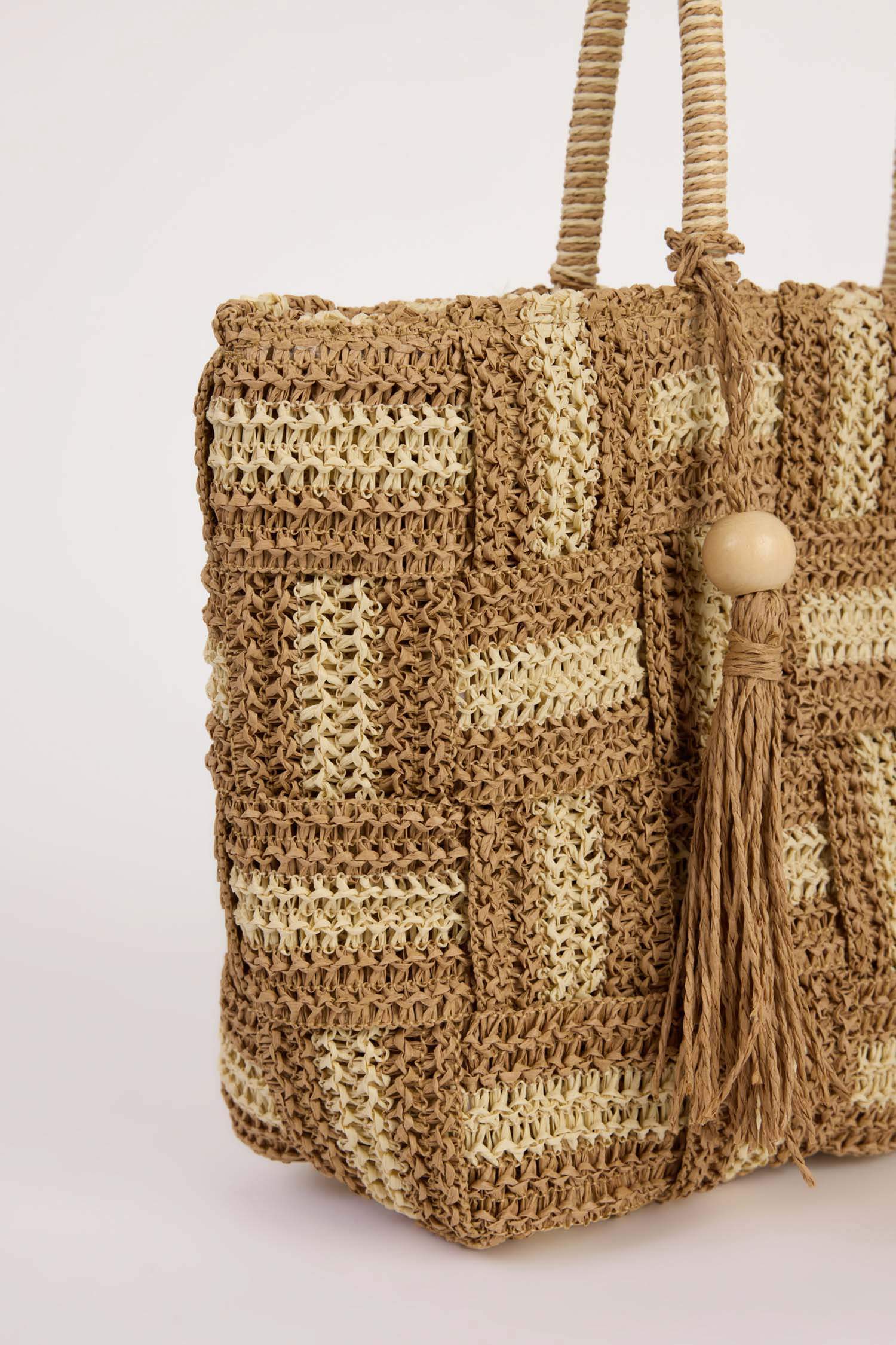 Женская плетеная сумка через плечо