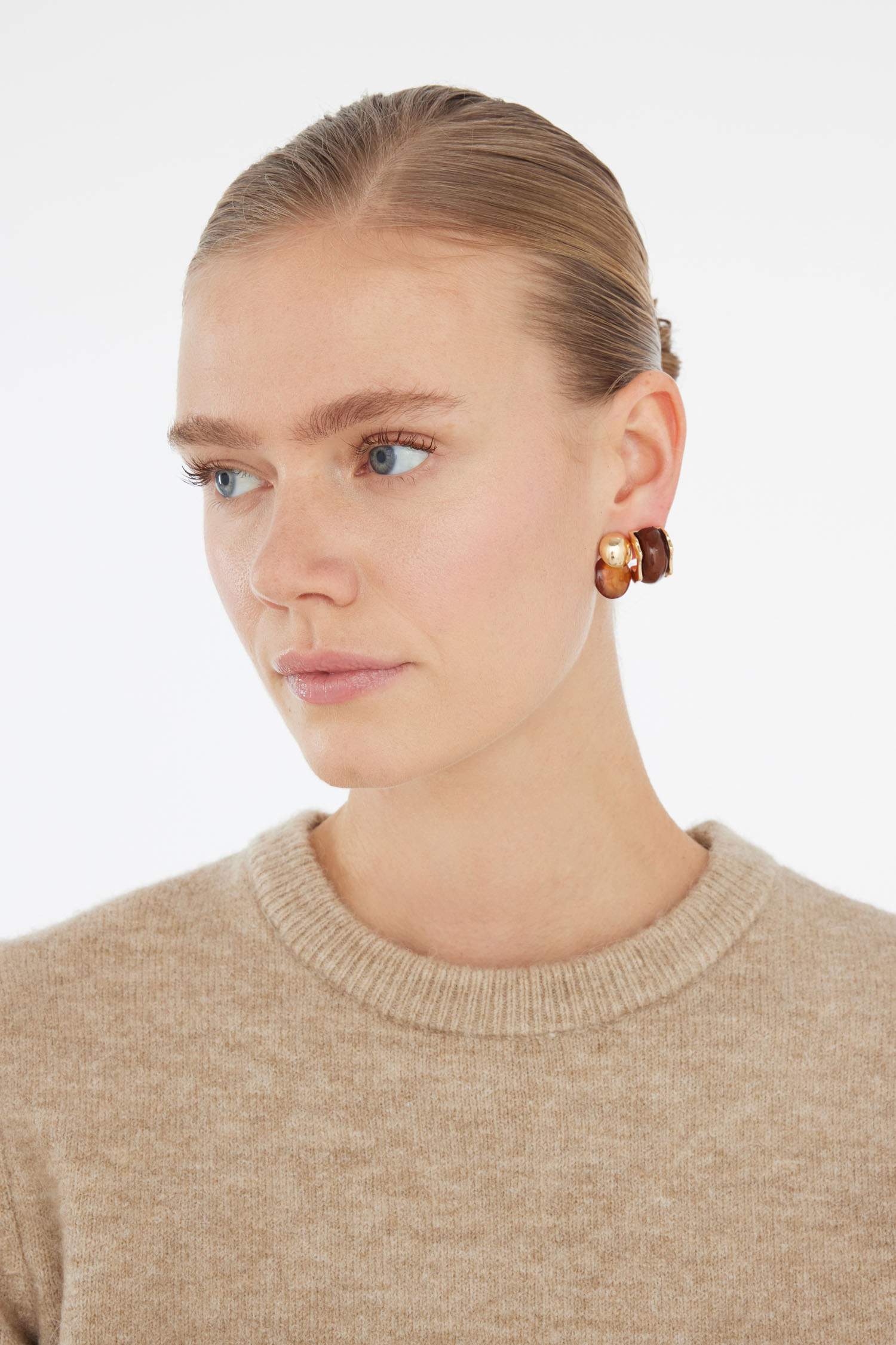 Kadın 3'lü Gold Küpe