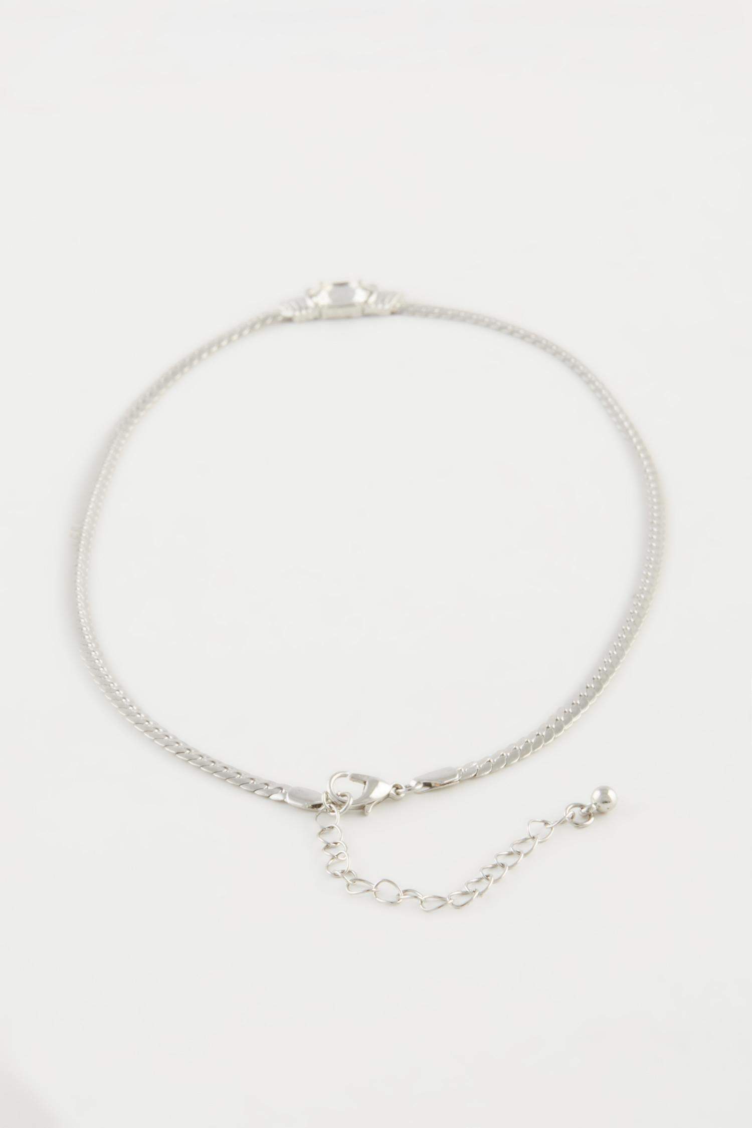 Kadın Taşlı Silver Kolye