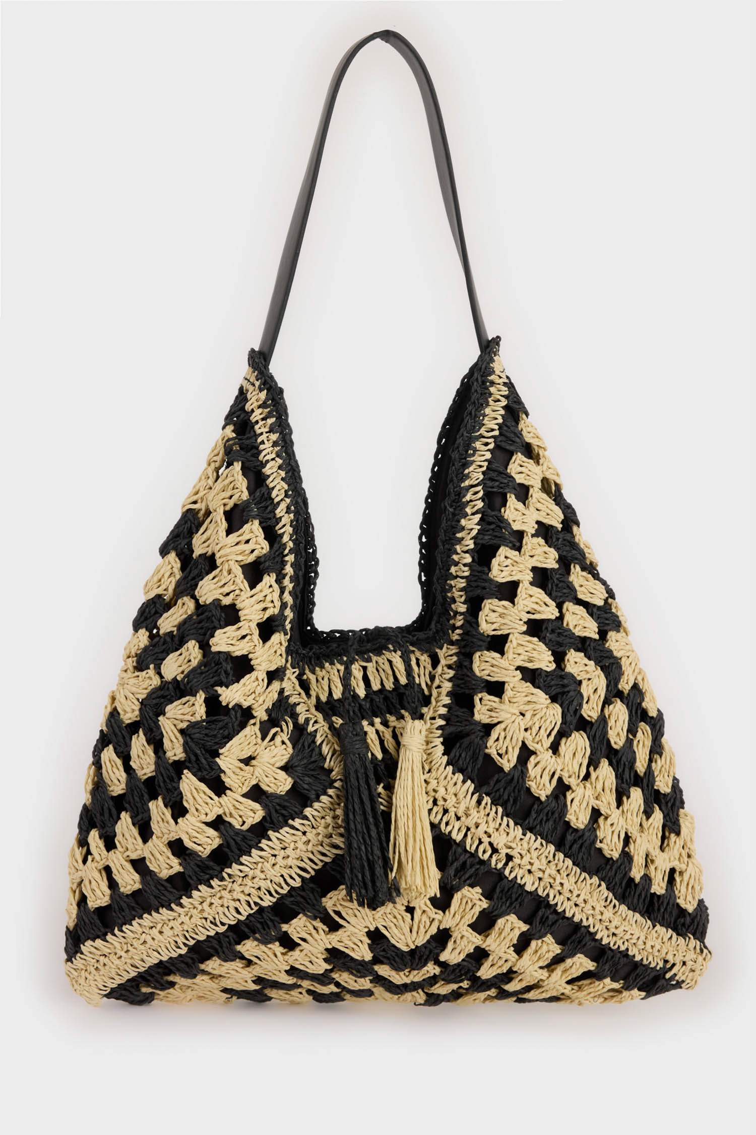 Sac d’épaule en paille pour femme