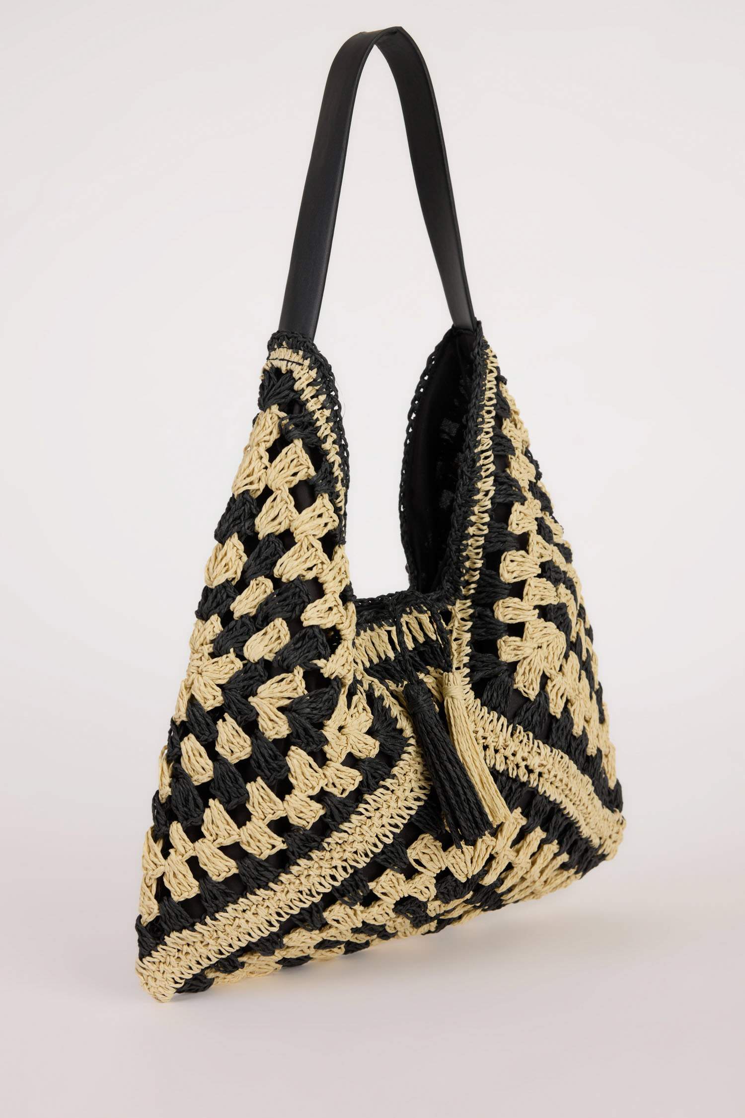 Sac d’épaule en paille pour femme