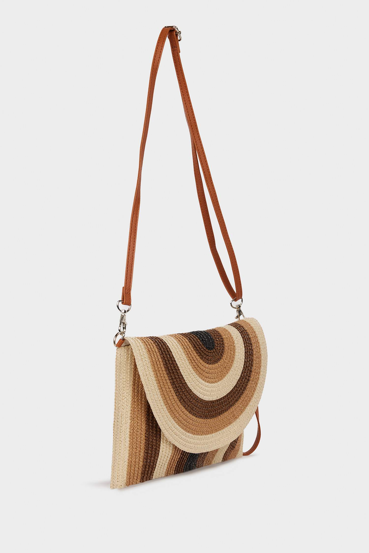 Соломенная сумка через плечо для женщин