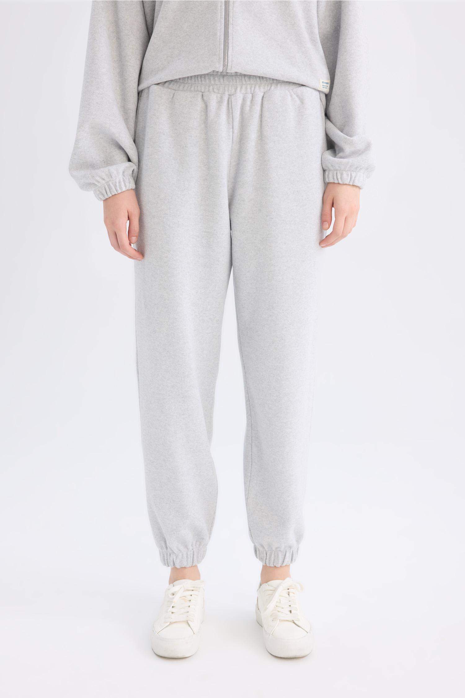 Basic Düz Jogger Eşofman Altı Beli Paçası Lastikli