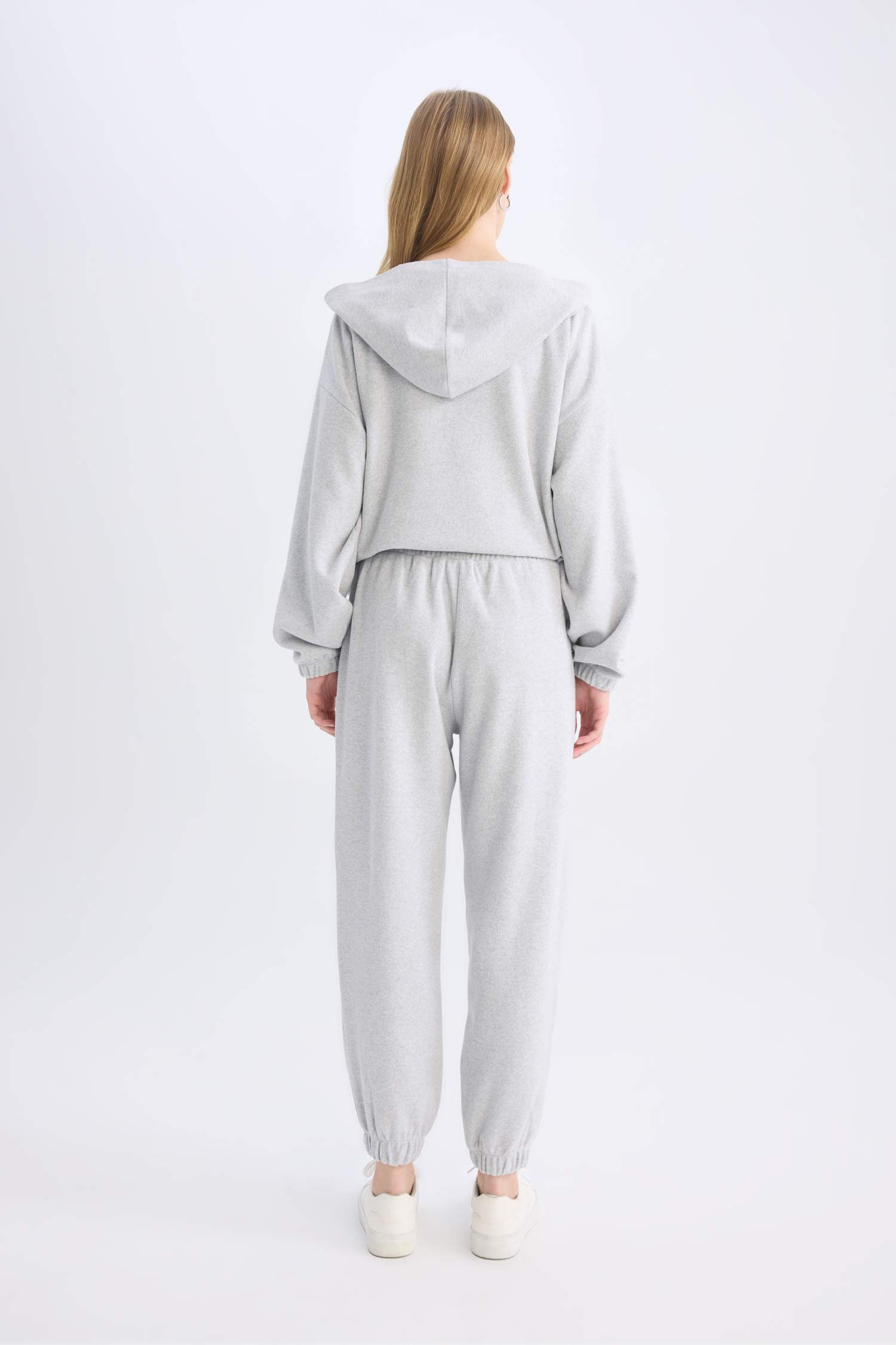 Basic Düz Jogger Eşofman Altı Beli Paçası Lastikli