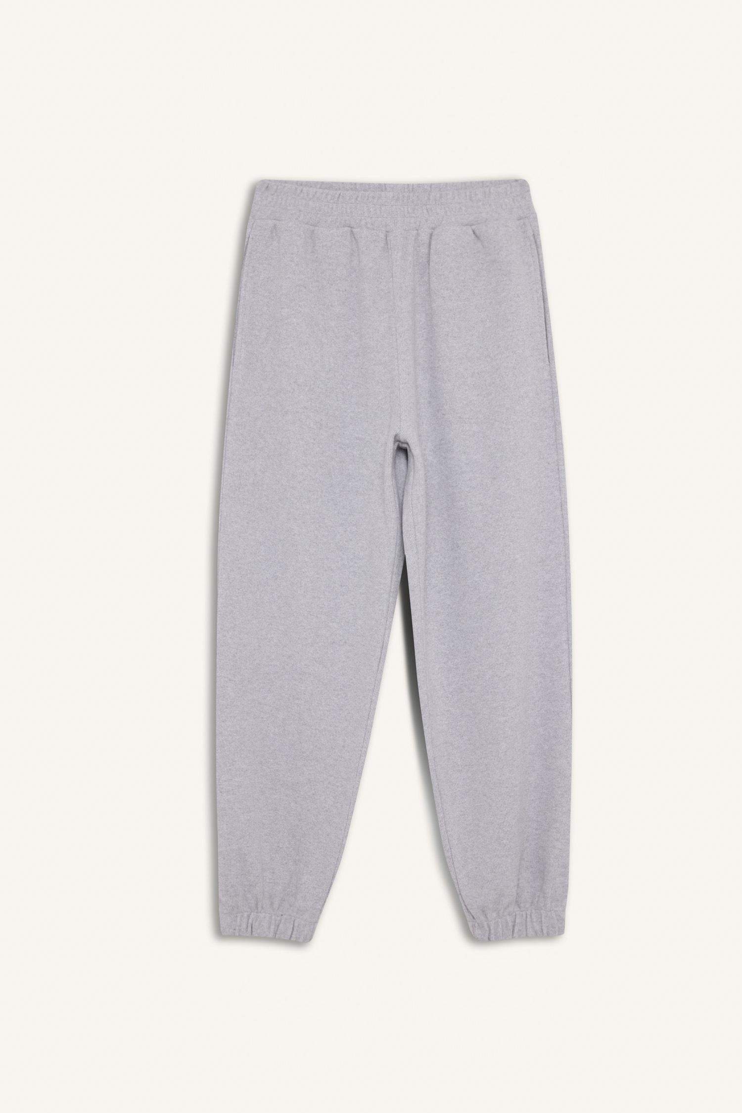 Basic Düz Jogger Eşofman Altı Beli Paçası Lastikli