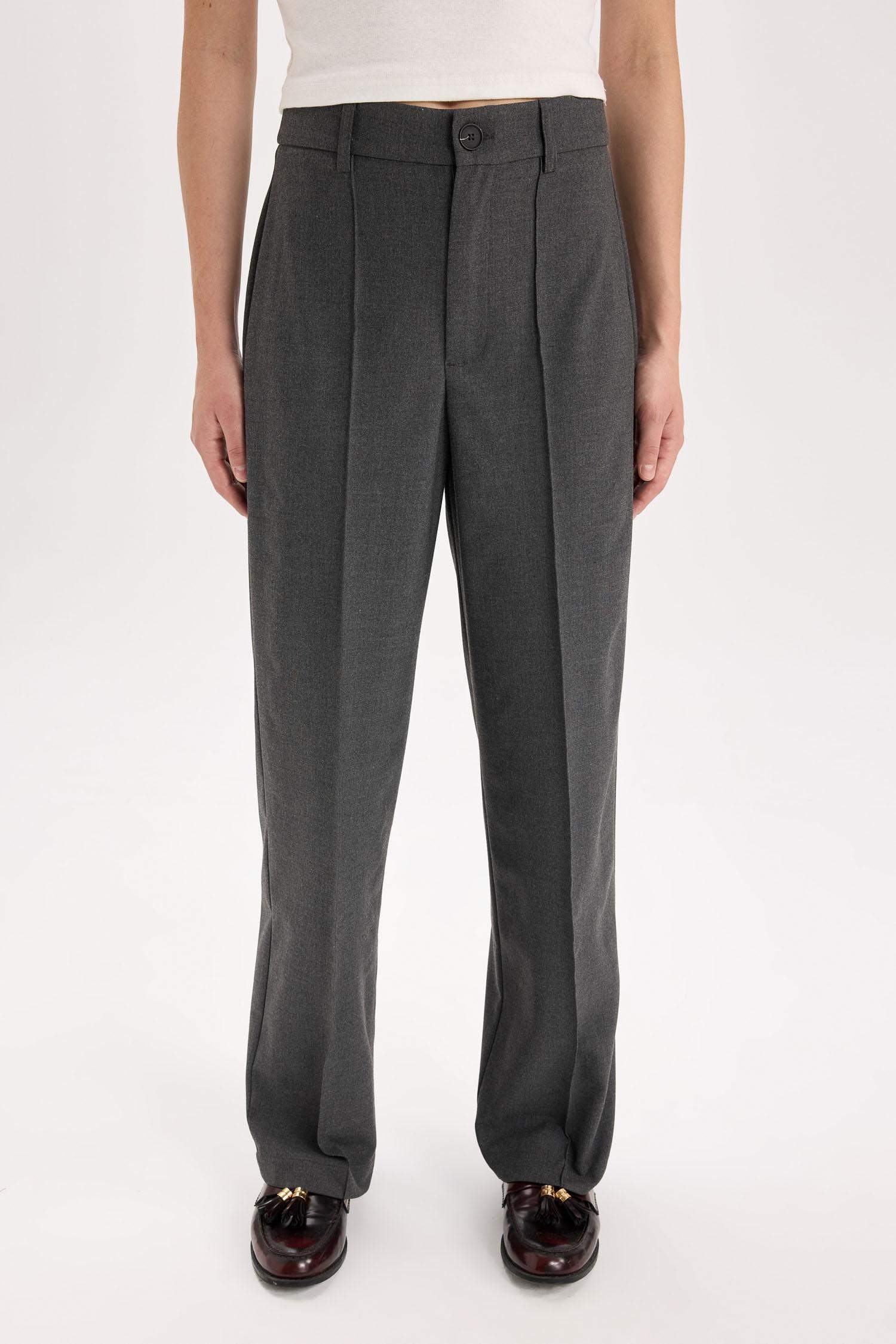 Wide Leg Normal Waist Classic Trousers