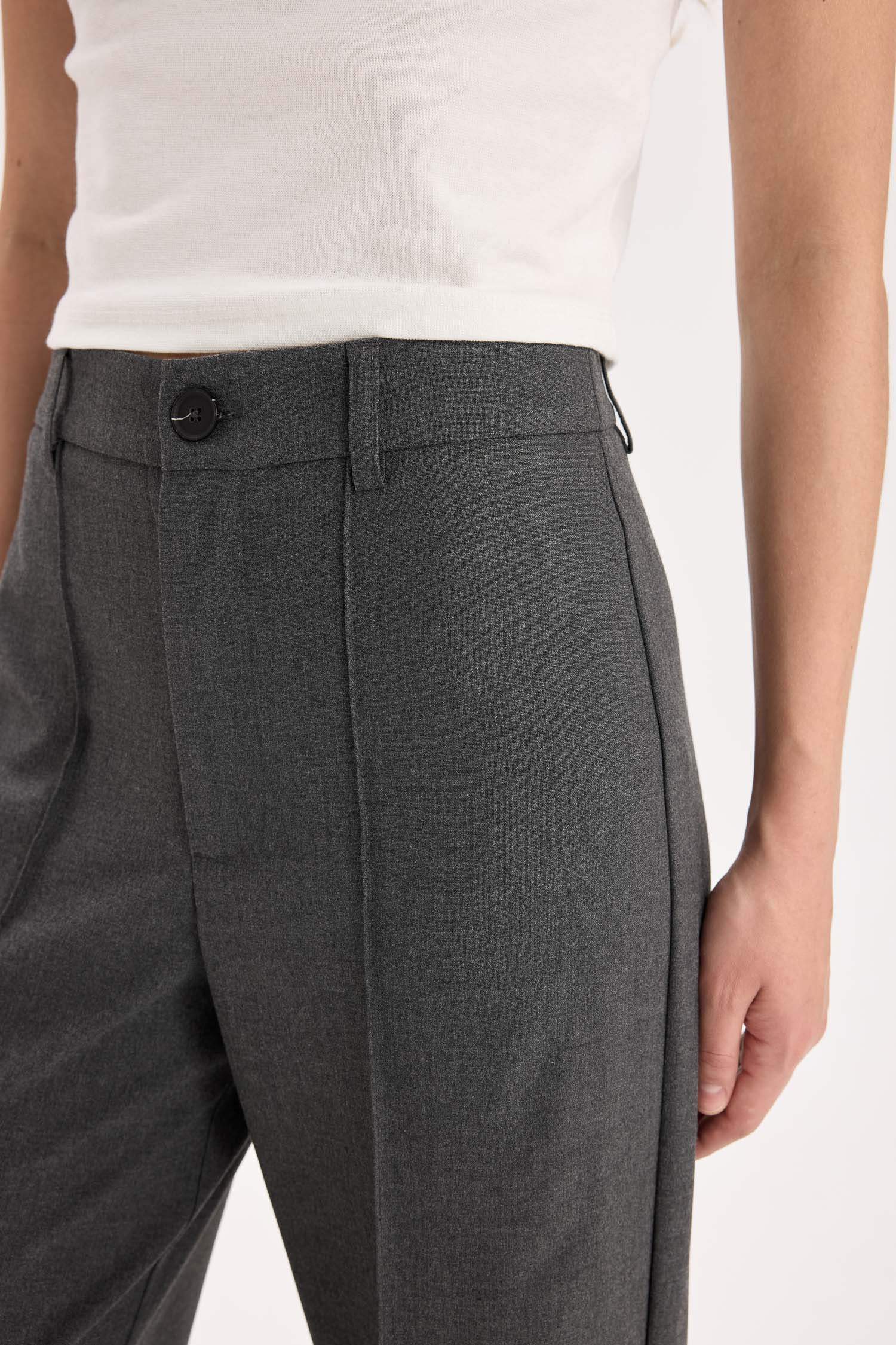 Wide Leg Normal Waist Classic Trousers