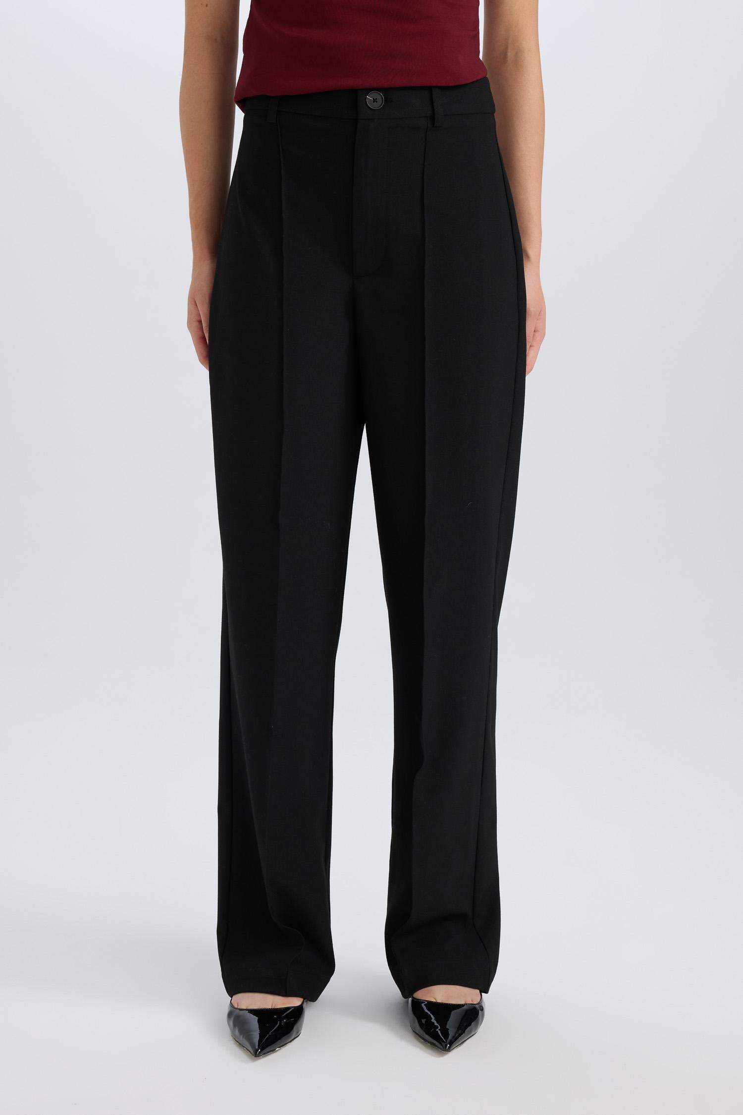 Wide Leg Normal Waist Classic Trousers