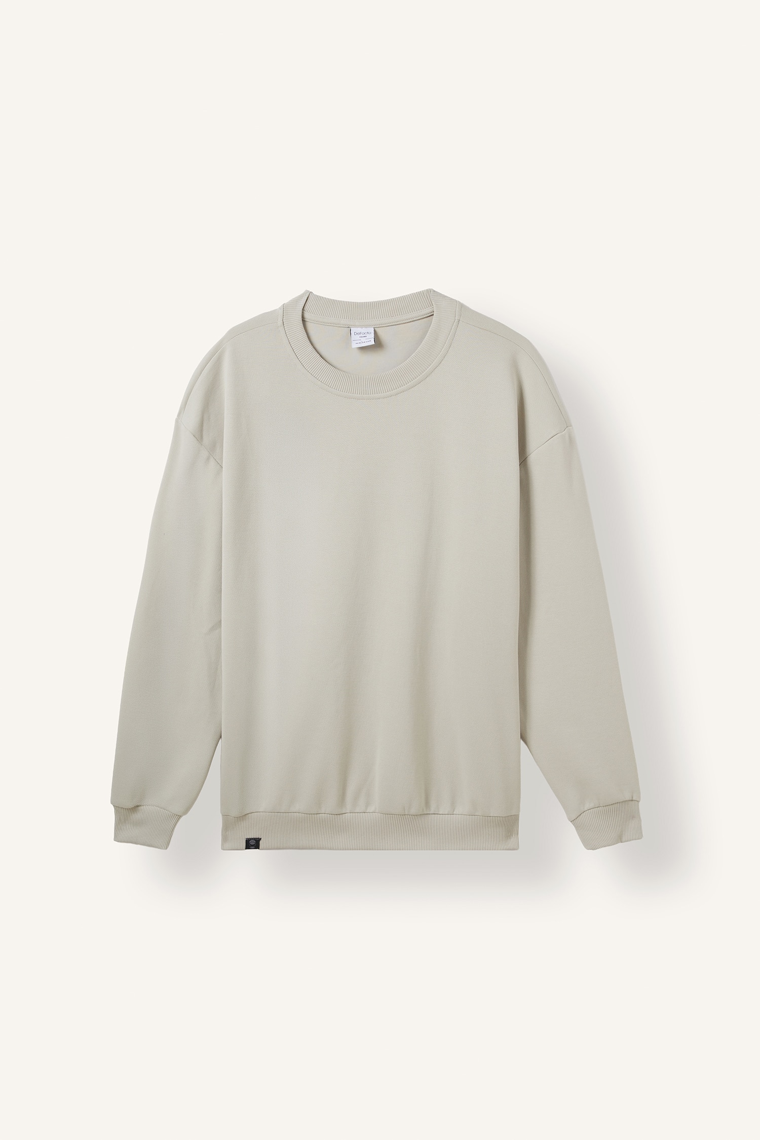 DeFacto Pamuklu Boxy Fıt Pike Sweatshirt görsel 7