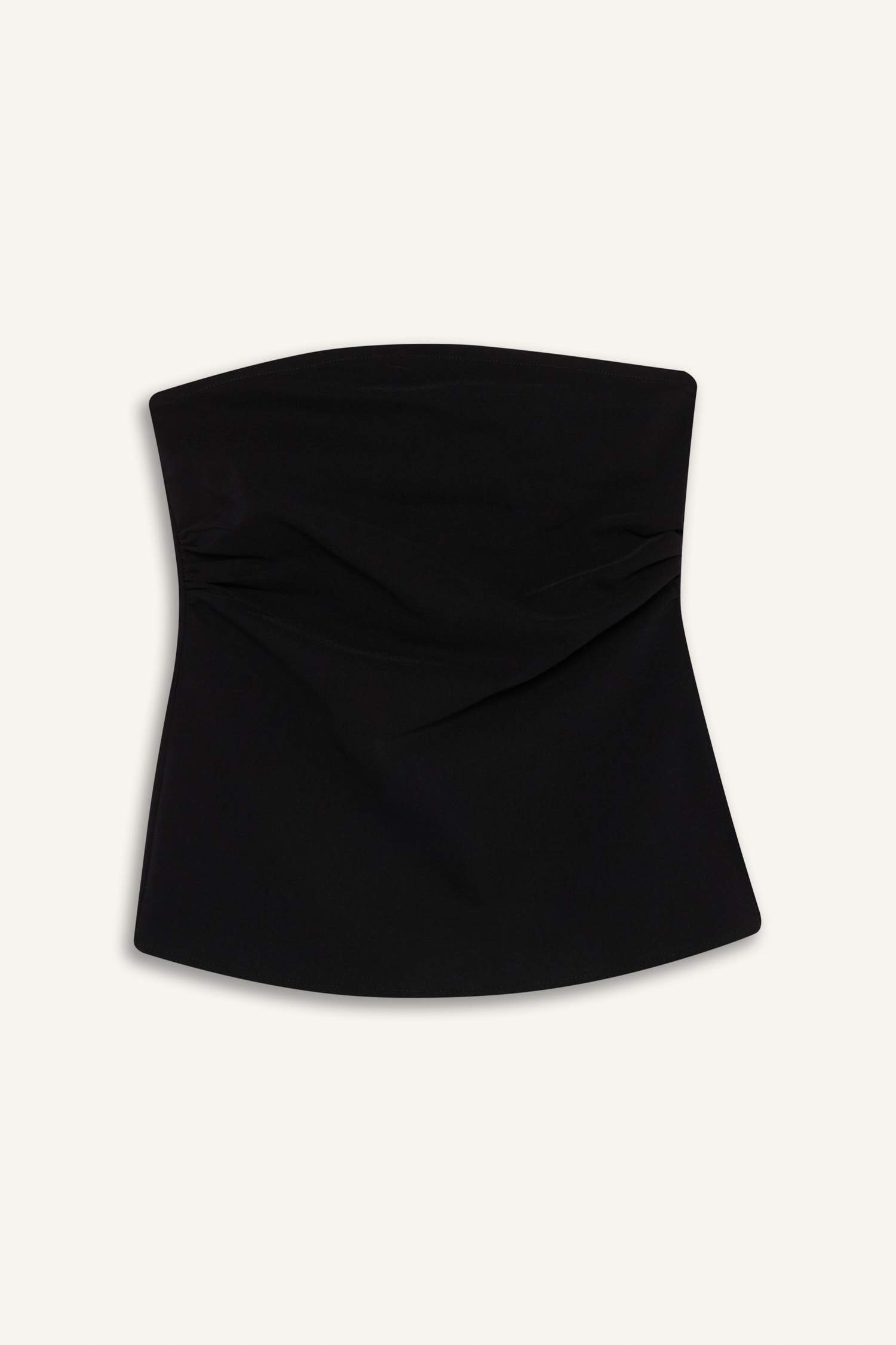 Fitted Bengalin Basic Strapless Black Blouse