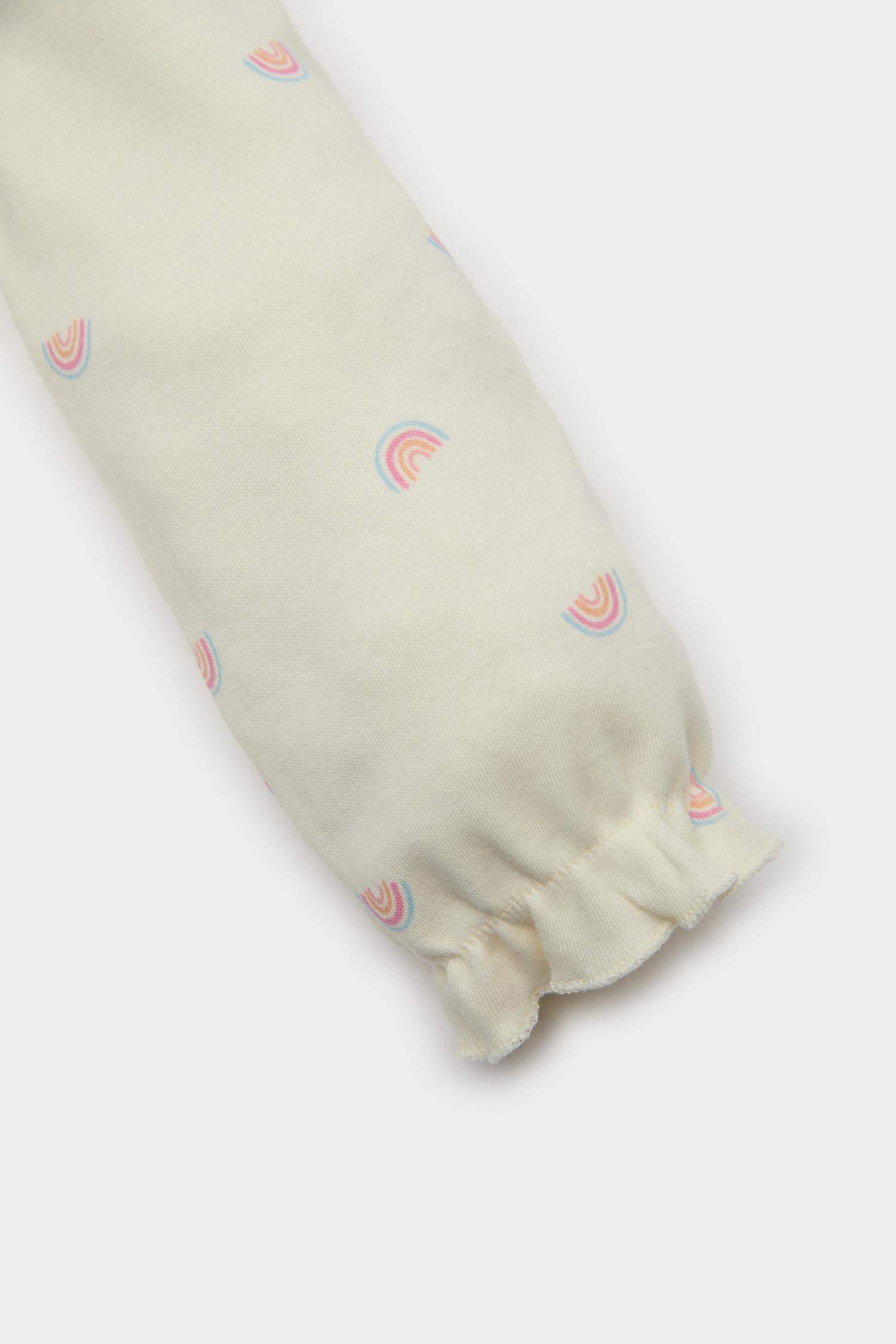 Baby Girl Rainbow Printed Top Bottom 2 Piece Pajama Set