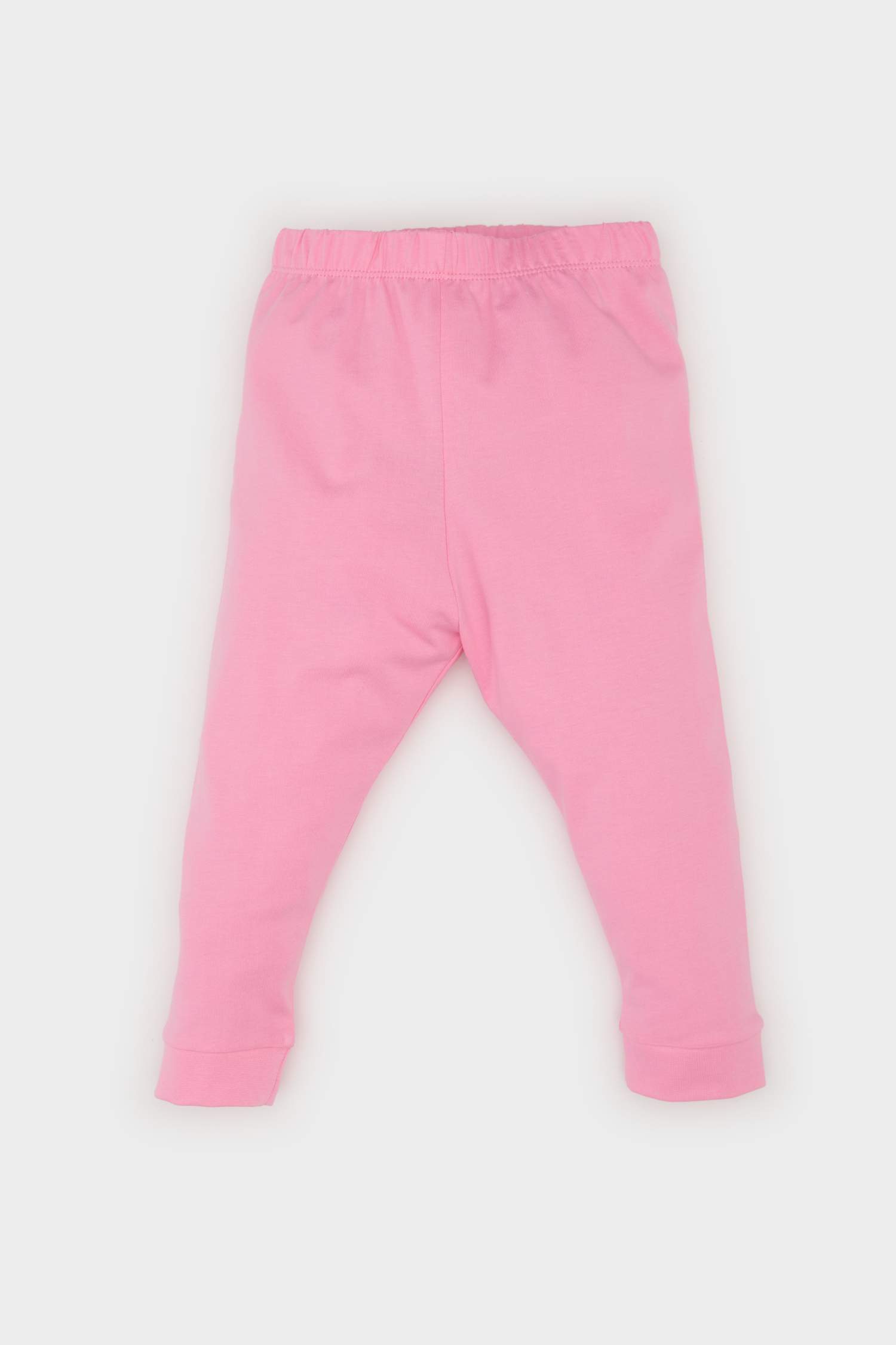 Kız Bebek Pijama Takımı Baskılı Uzun Kollu Penye Üst Beli Lastikli Uzun Alt